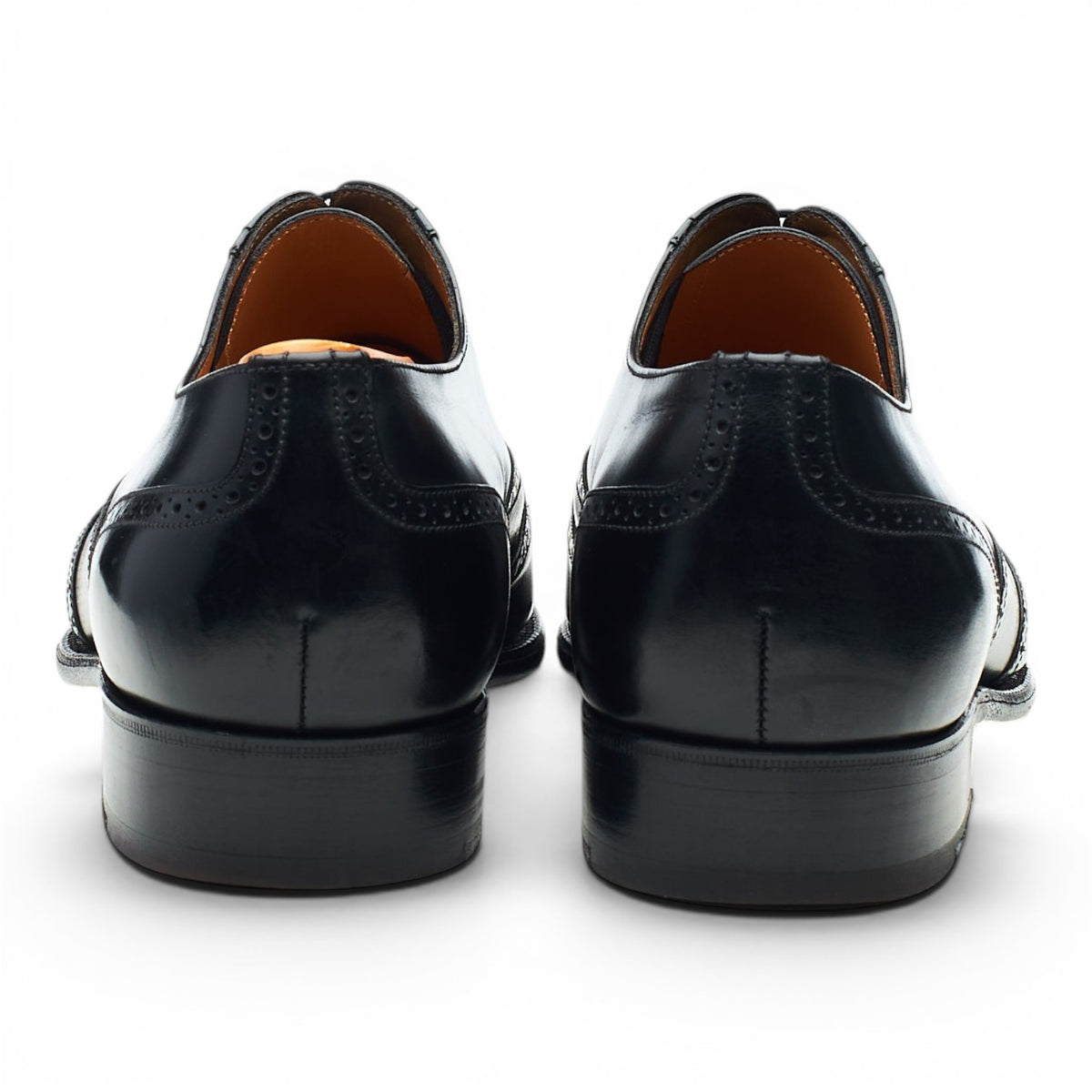 '528' Black Leather Oxford Brogues 8 E UK 8.5
