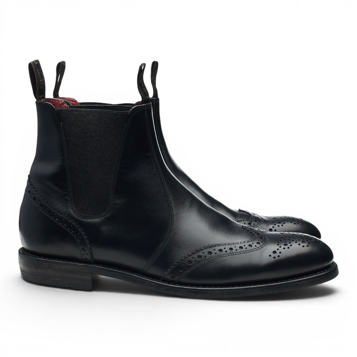 Design 'Hoskins' Black Leather Chelsea Boots UK 8 F