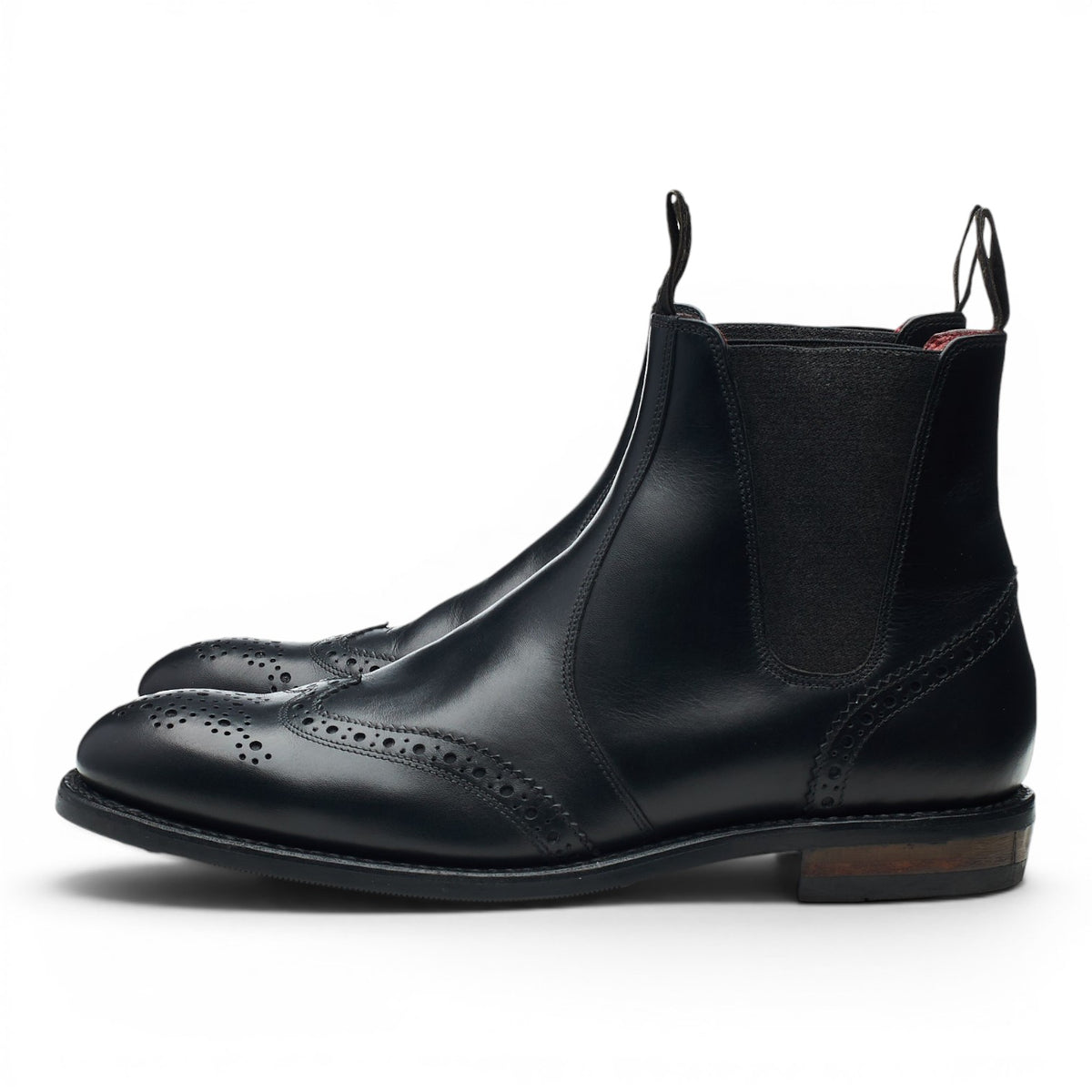 Design 'Hoskins' Black Leather Chelsea Boots UK 8 F