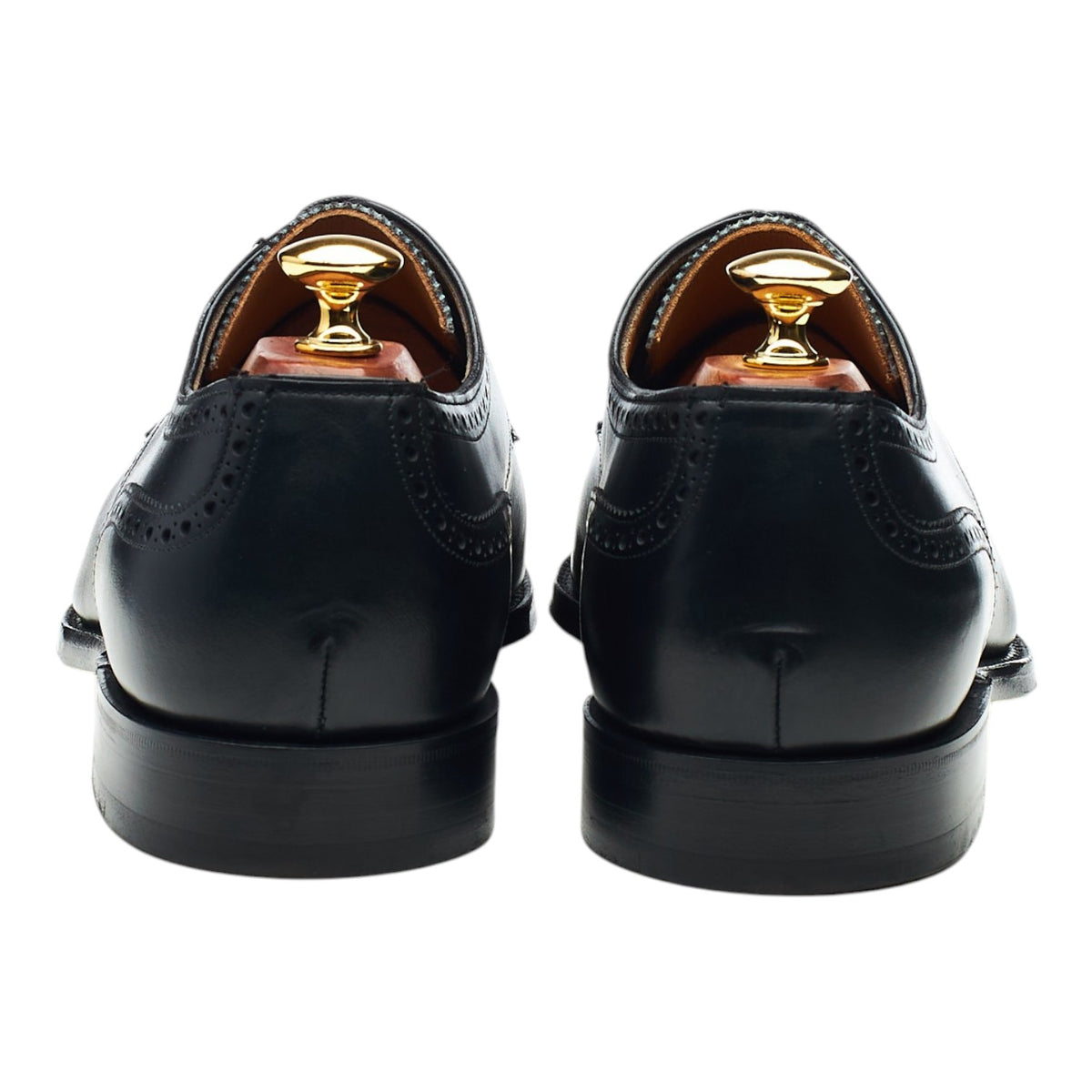 Gieves & Hawkes Black Leather Derby Brogues UK 9 F