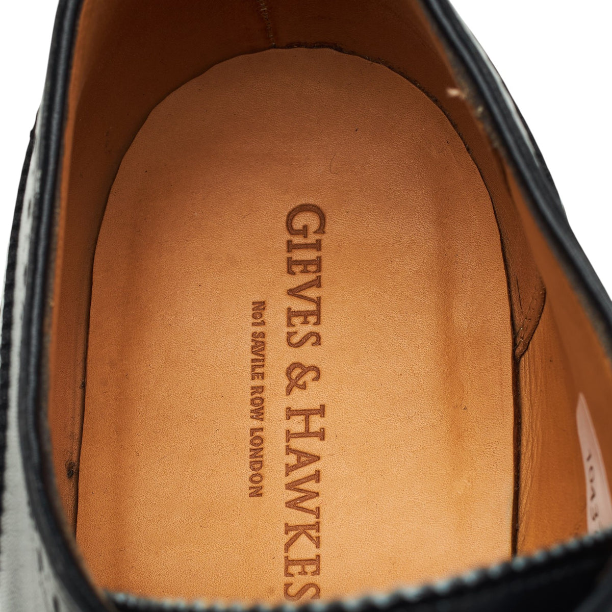 Gieves & Hawkes Black Leather Derby Brogues UK 9 F
