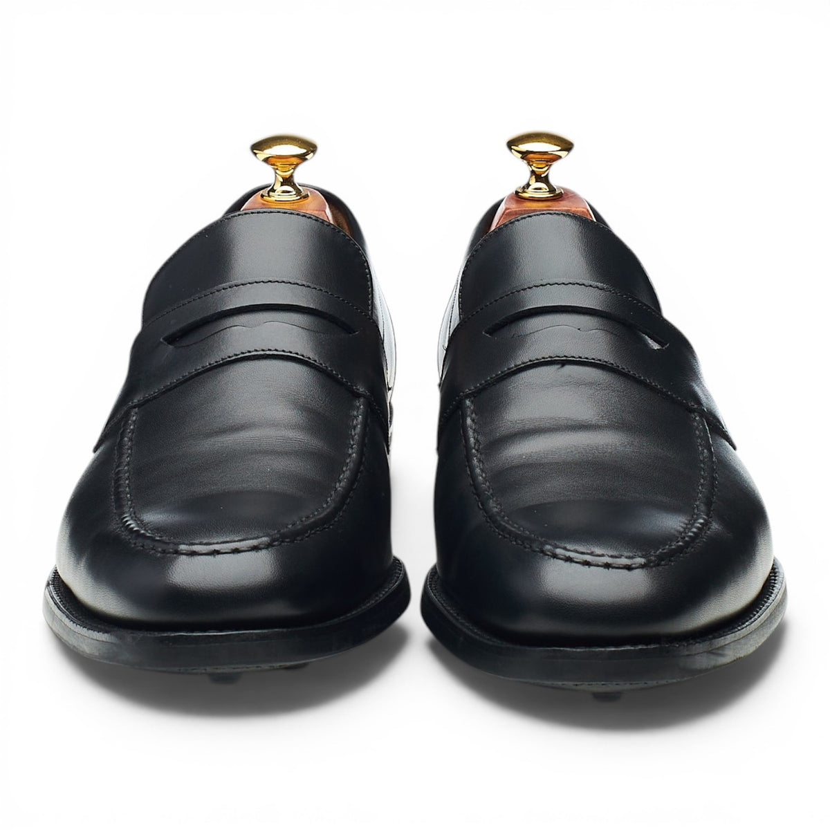 'Warner' Black Leather Loafers UK 9 F