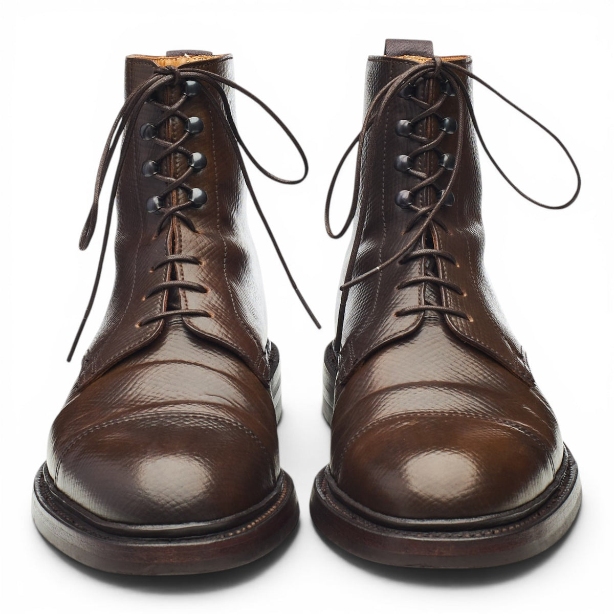 'Coniston 2' Dark Brown Grain Cordovan Leather Boots UK 7.5 E