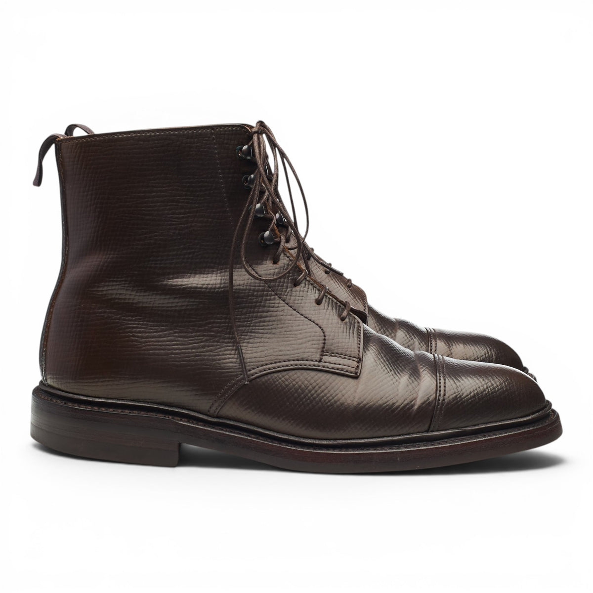 'Coniston 2' Dark Brown Grain Cordovan Leather Boots UK 7.5 E