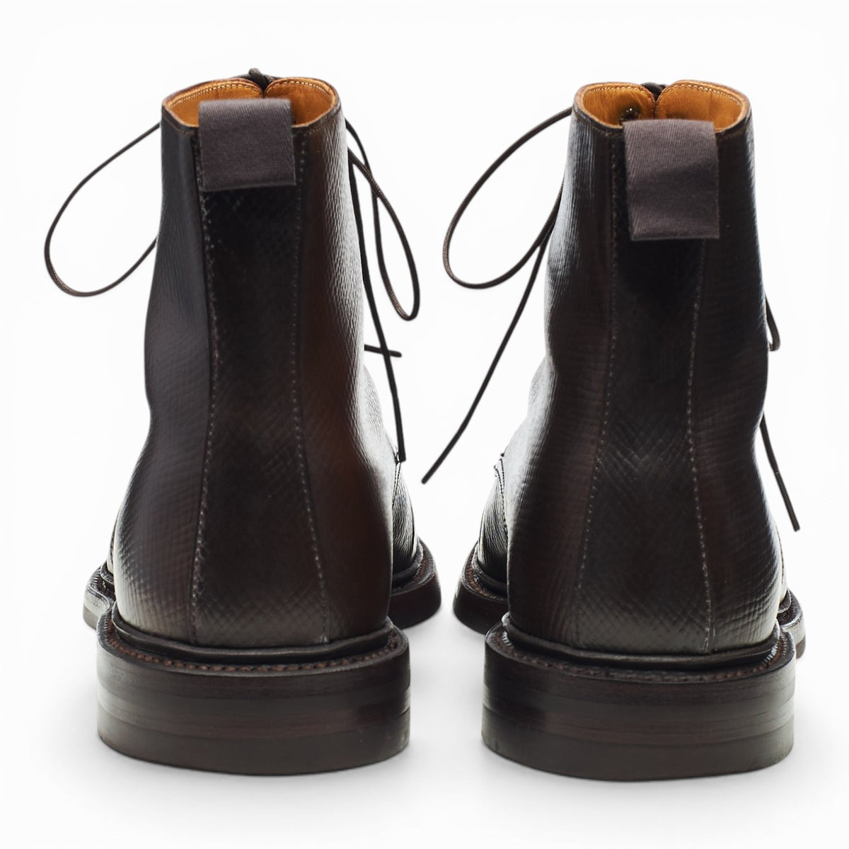 'Coniston 2' Dark Brown Grain Cordovan Leather Boots UK 7.5 E
