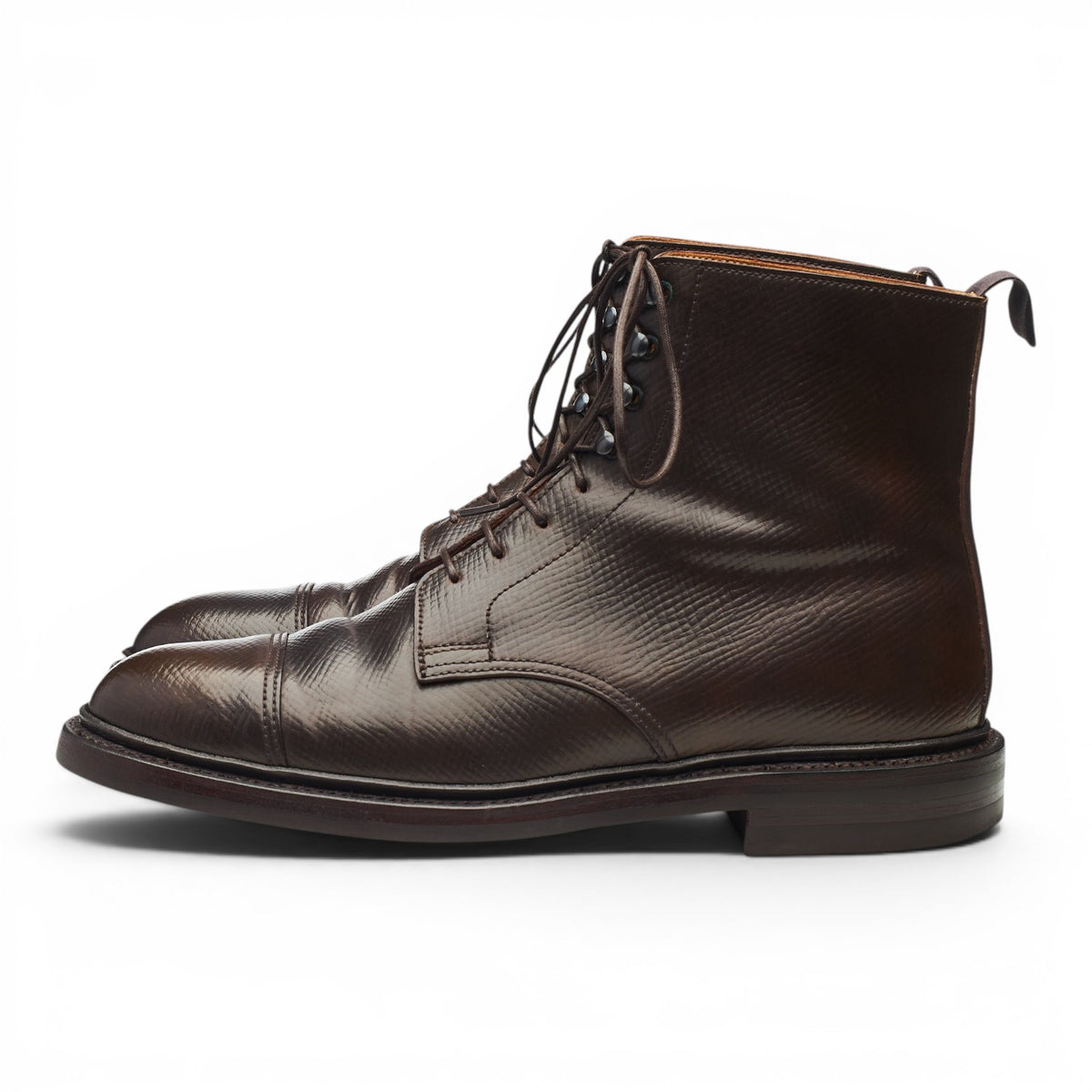 'Coniston 2' Dark Brown Grain Cordovan Leather Boots UK 7.5 E