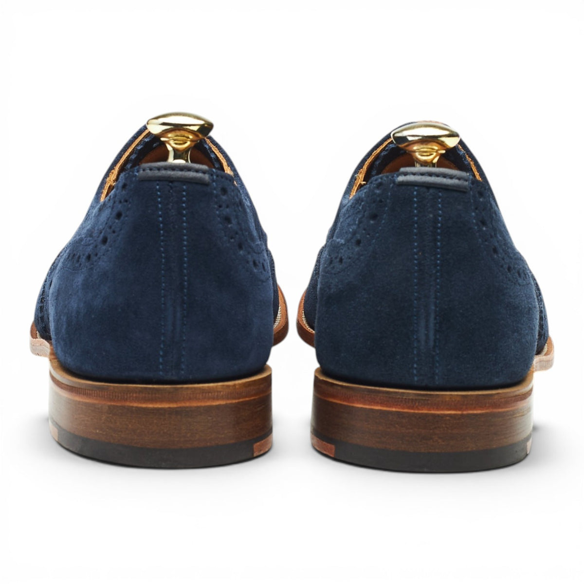 'Bourton' Blue Suede Derby Brogues UK 7.5
