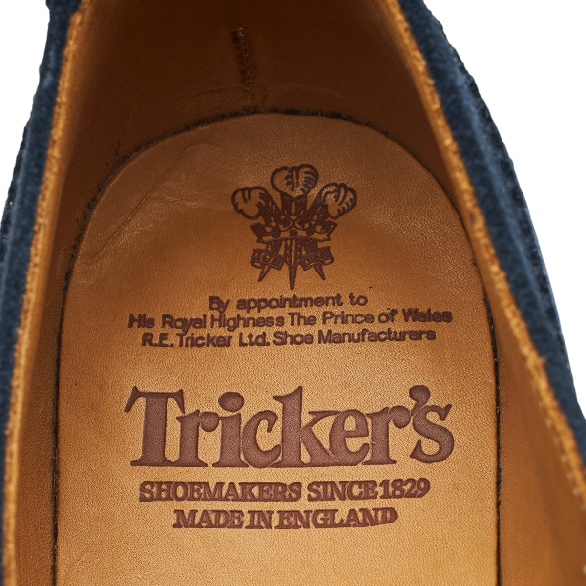 'Bourton' Blue Suede Derby Brogues UK 7.5
