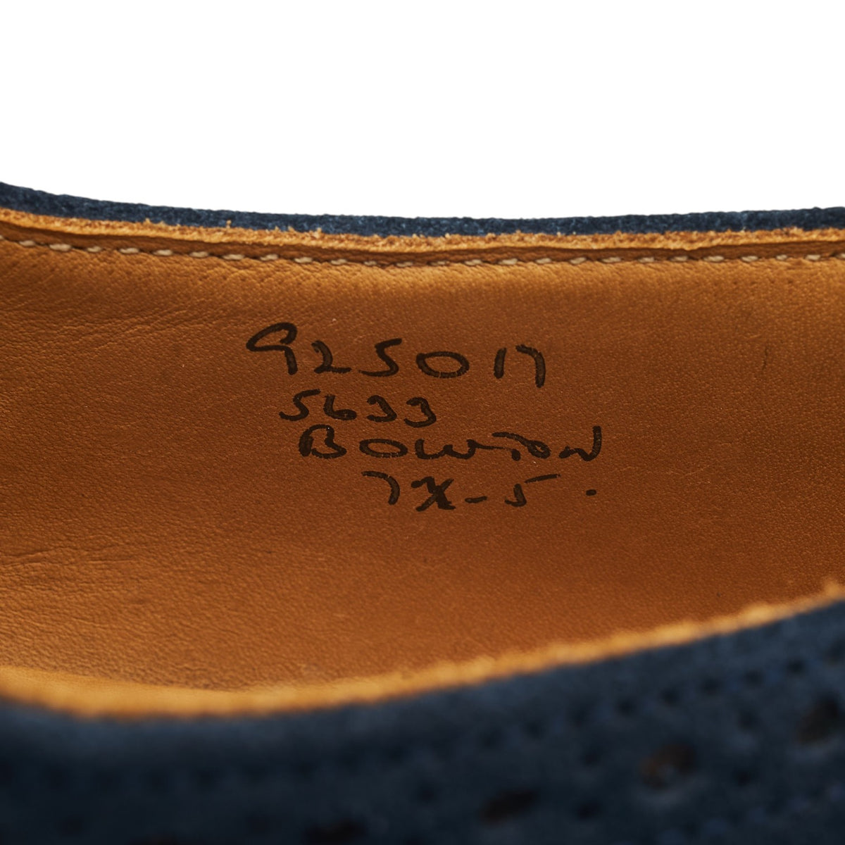 'Bourton' Blue Suede Derby Brogues UK 7.5