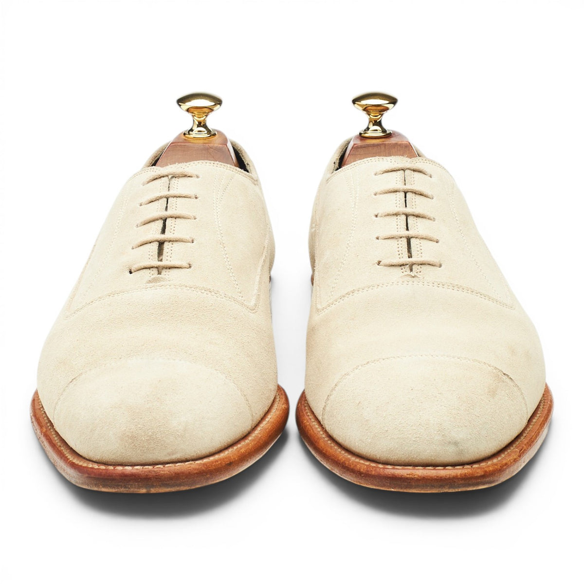 Gieves & Hawkes Stone Suede Oxford UK 9 EE