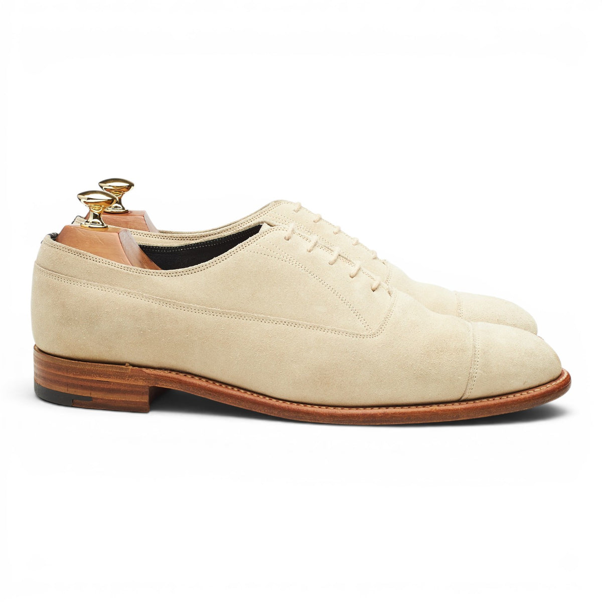 Gieves & Hawkes Stone Suede Oxford UK 9 EE