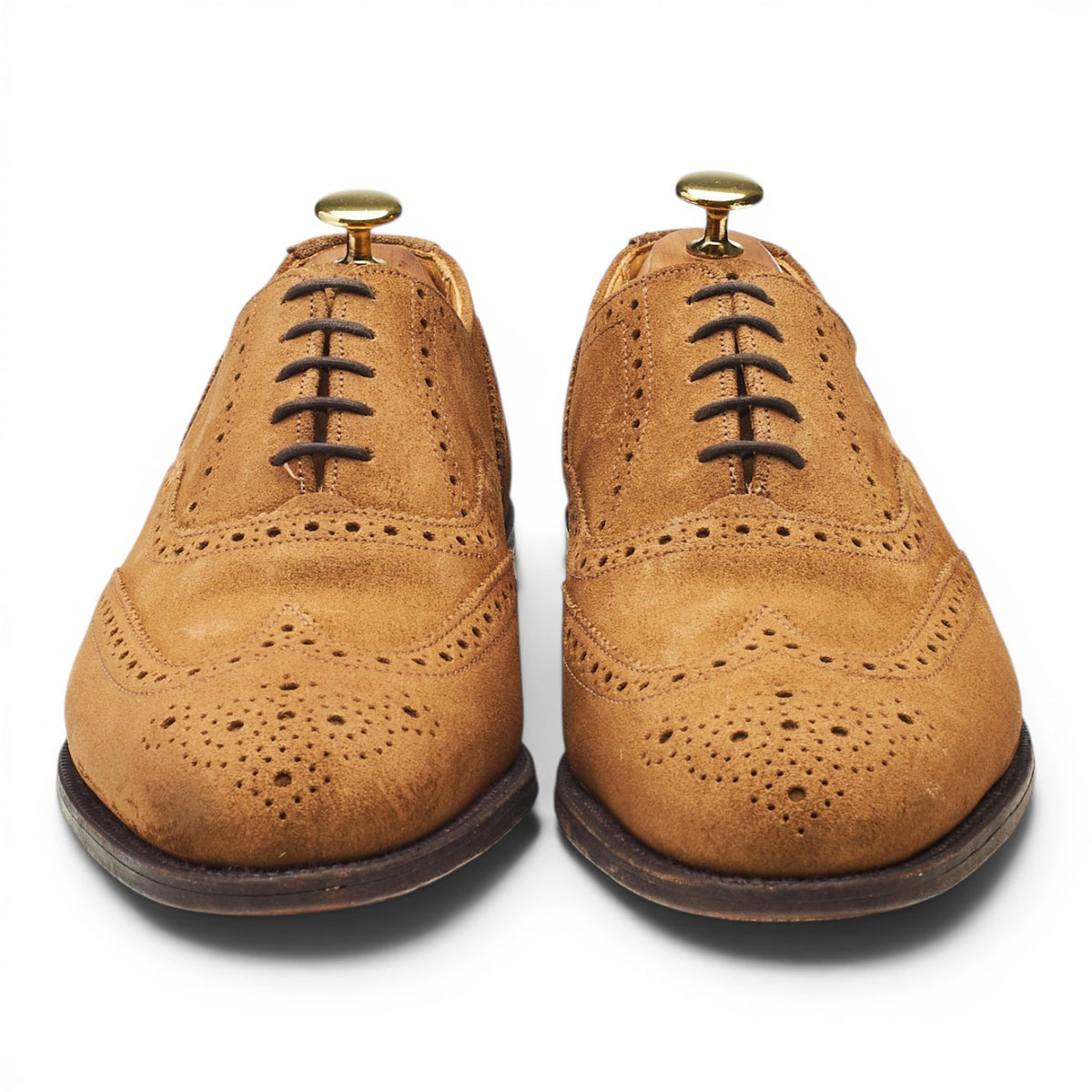 Tan Brown Suede Oxford Brogues UK 8