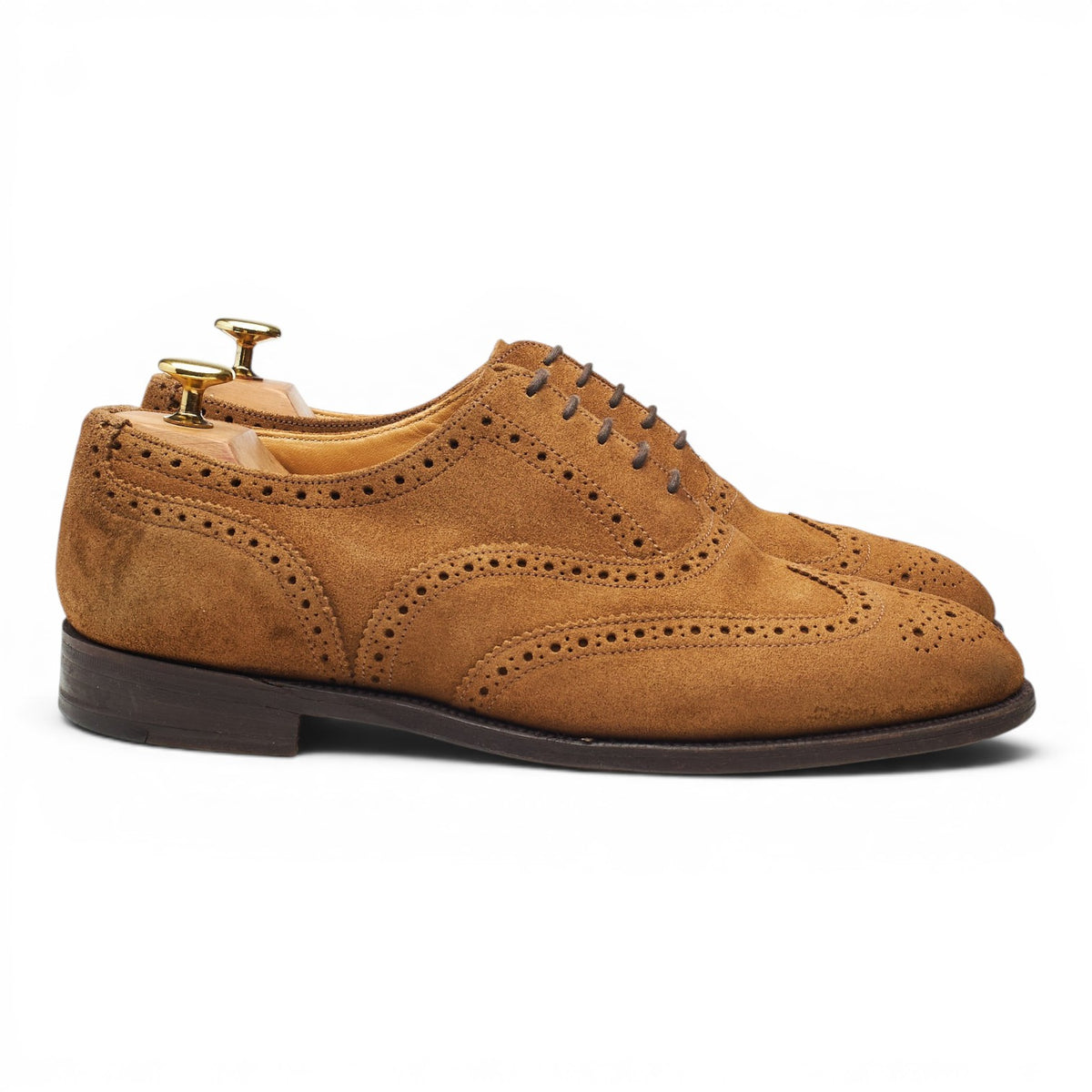 Tan Brown Suede Oxford Brogues UK 8
