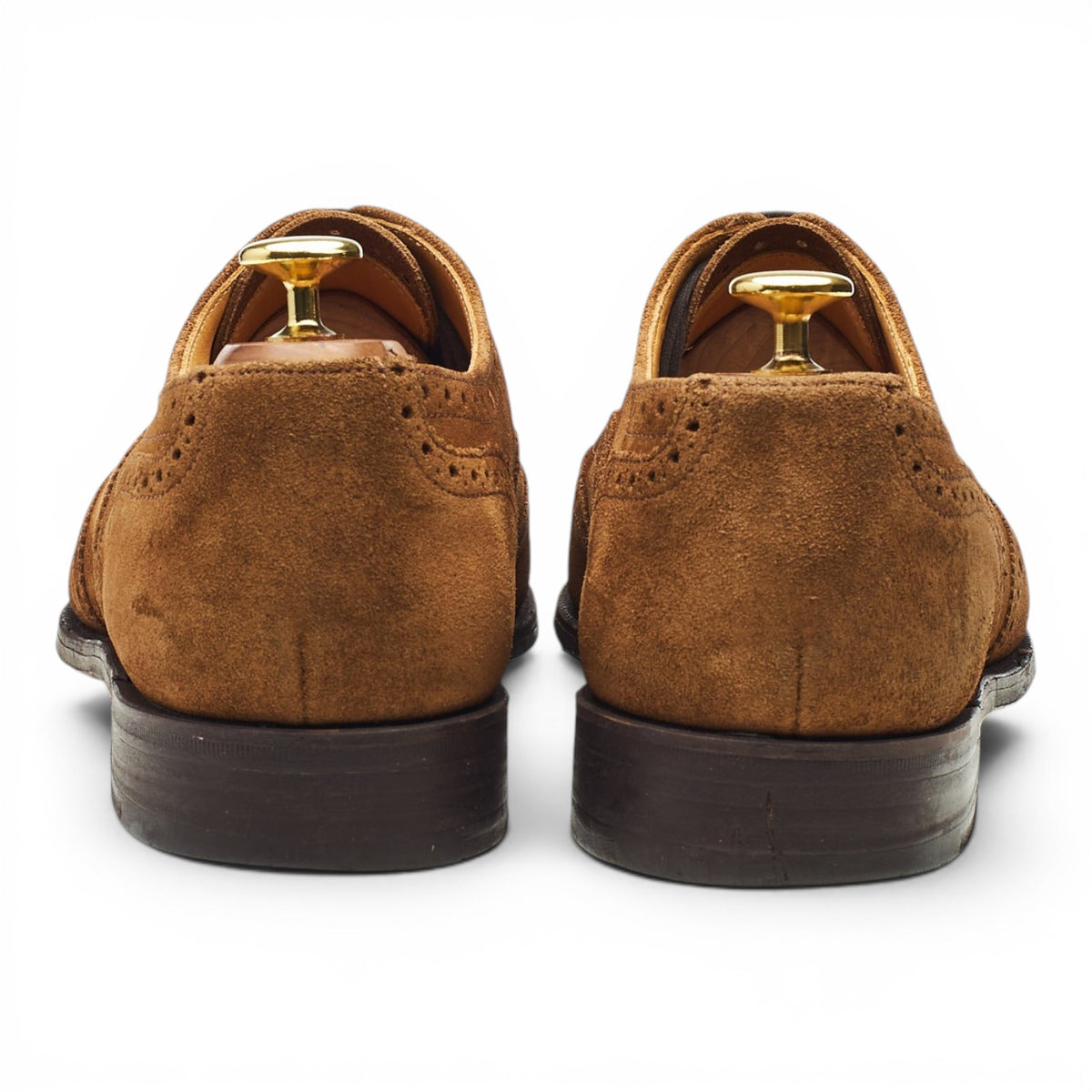 Tan Brown Suede Oxford Brogues UK 8