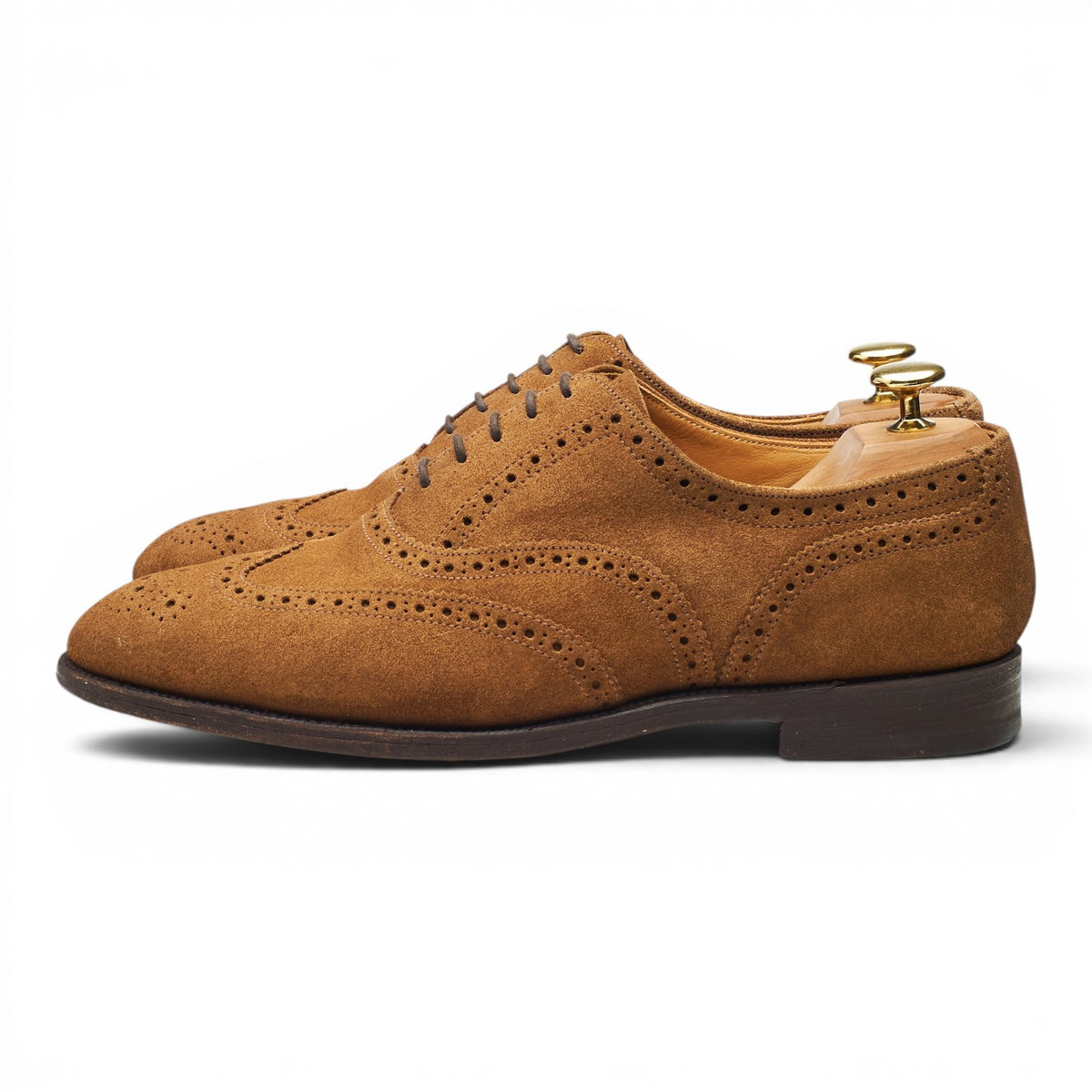 Tan Brown Suede Oxford Brogues UK 8