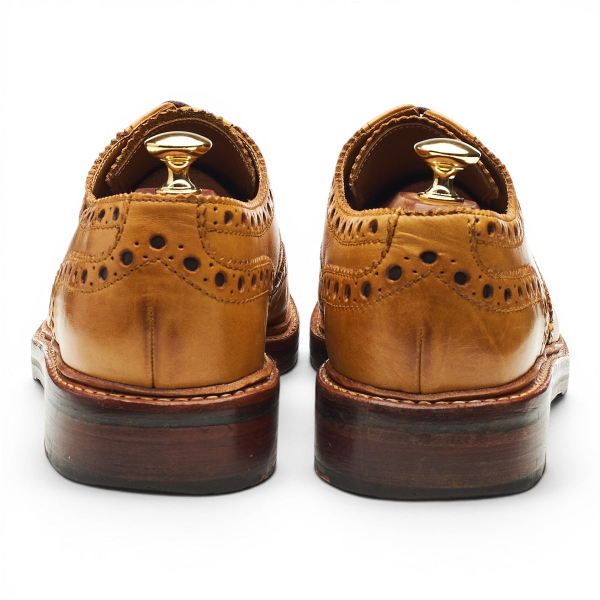 'Archie' Tan Brown Leather Derby Brogues UK 9 G
