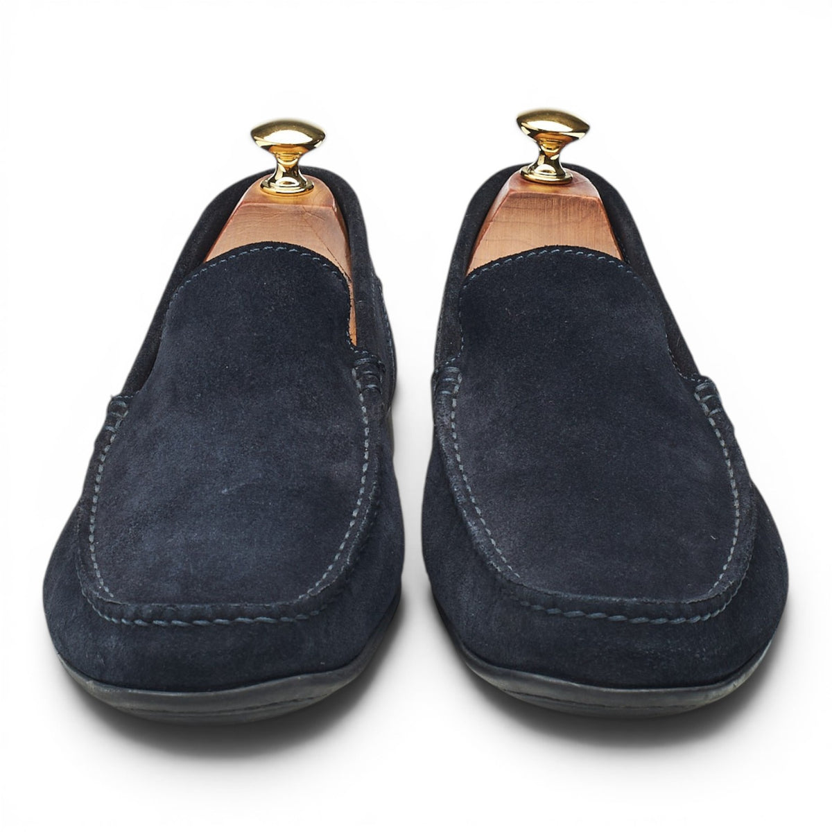 Navy Blue Suede Driving Loafers UK 9
