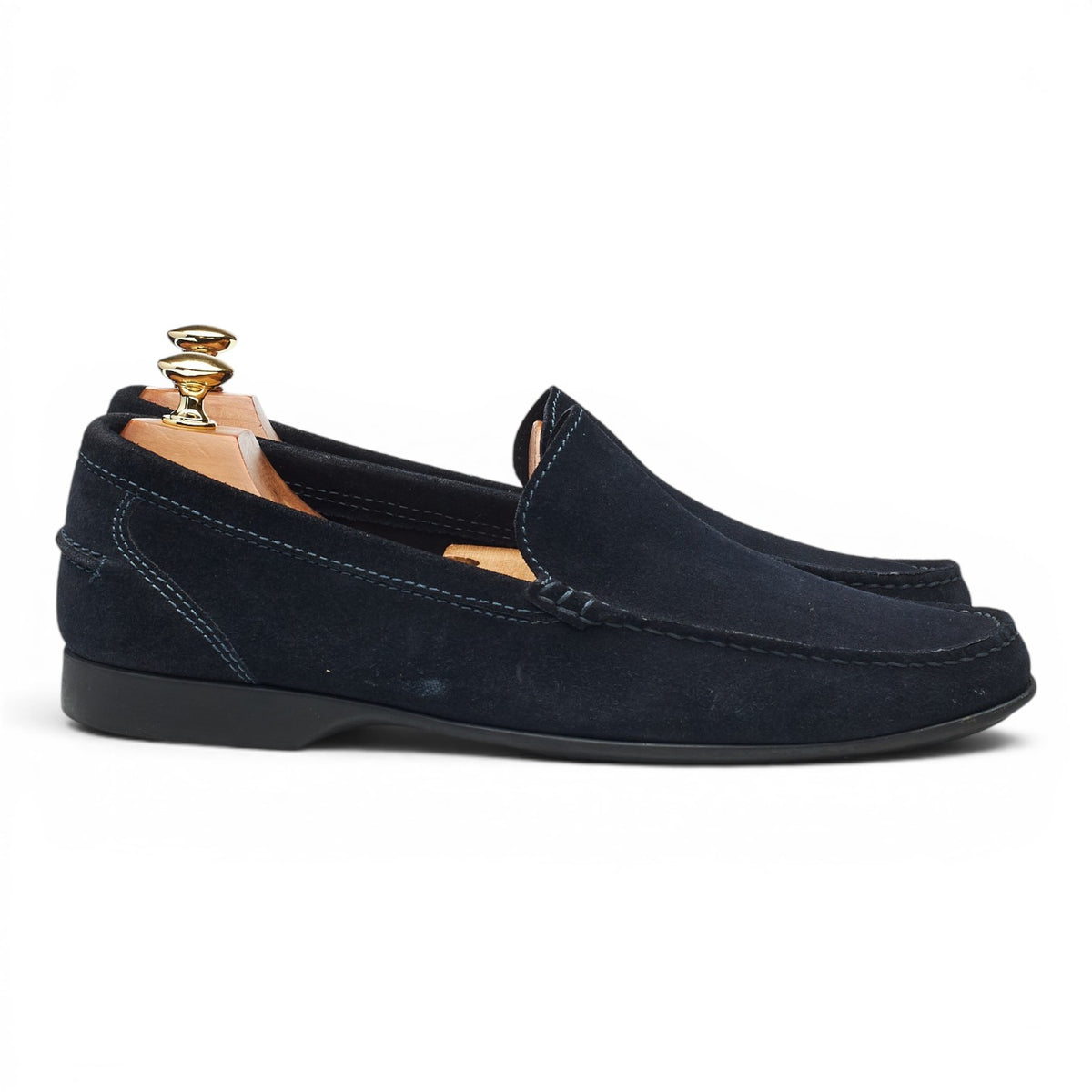 Navy Blue Suede Driving Loafers UK 9