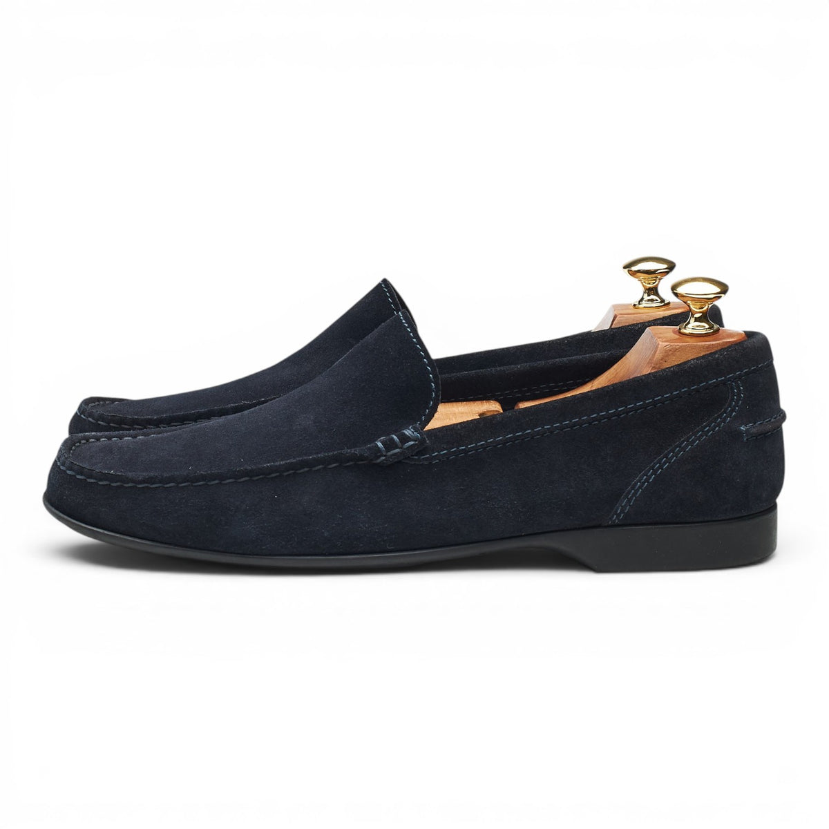 Navy Blue Suede Driving Loafers UK 9