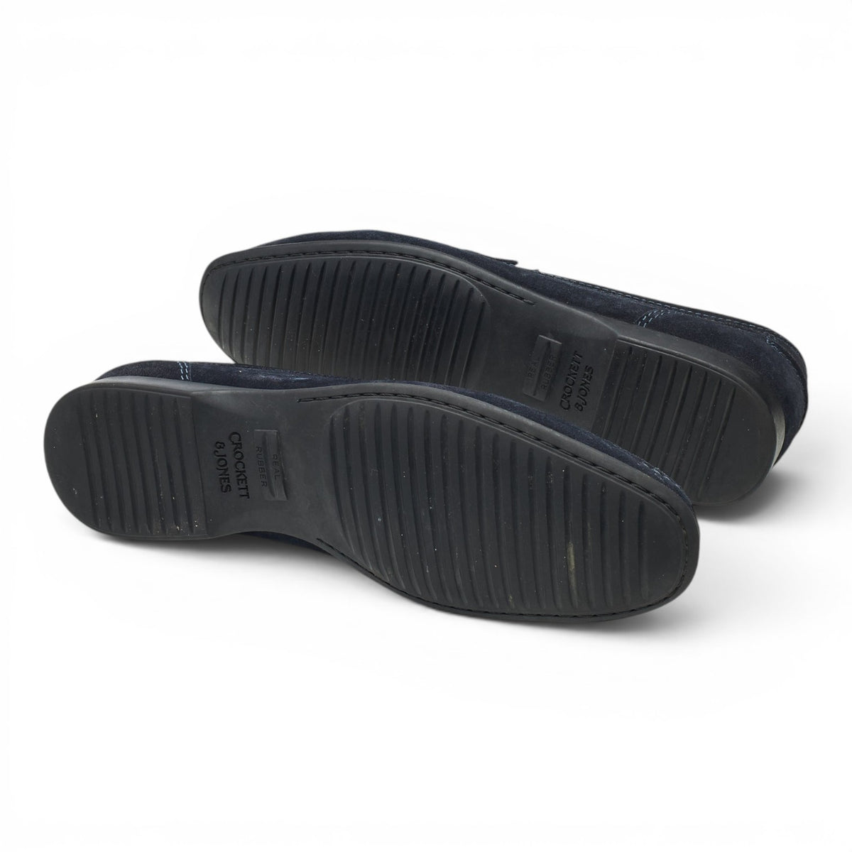 Navy Blue Suede Driving Loafers UK 9