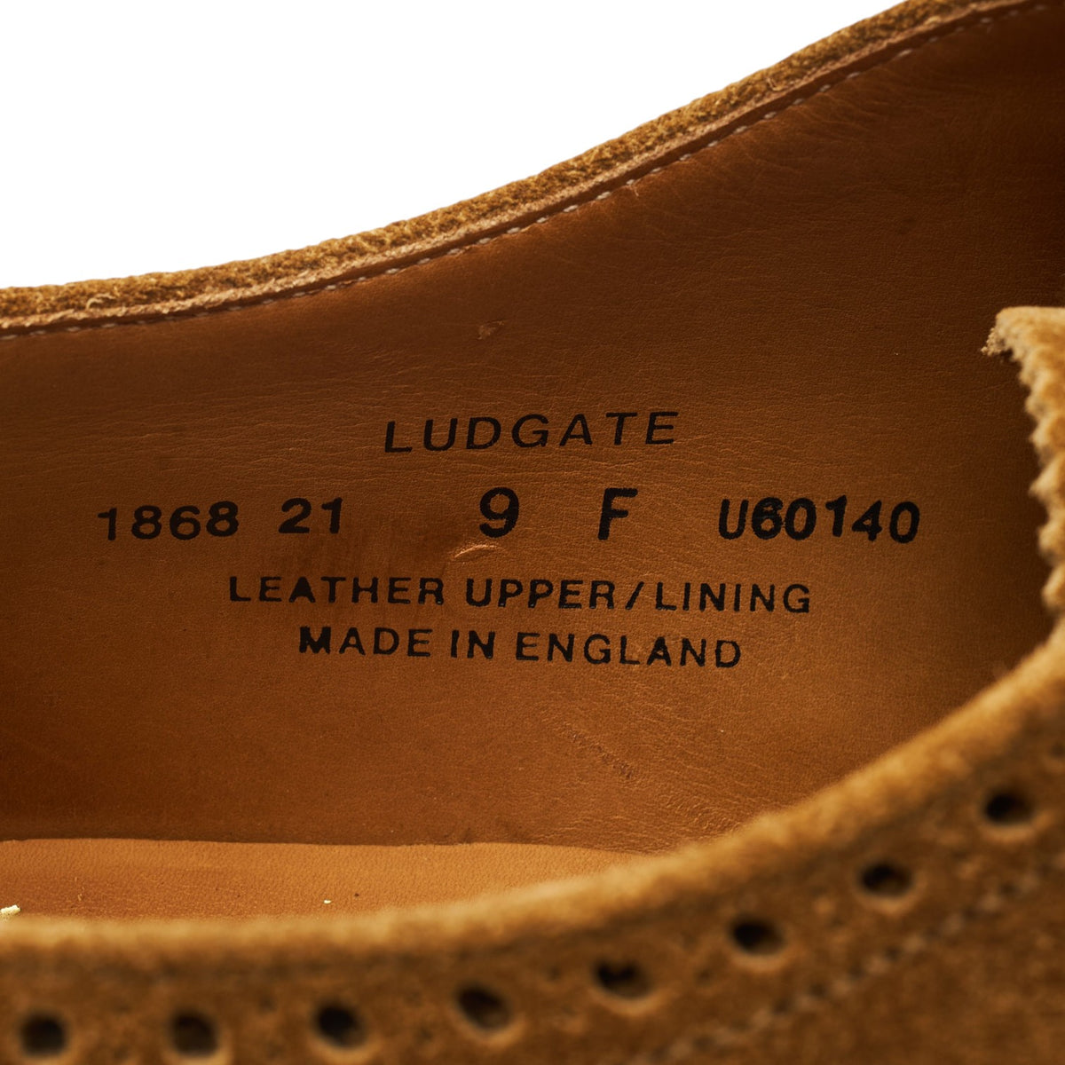 'Ludgate' Tan Brown Suede Oxford Brogues UK 9 F