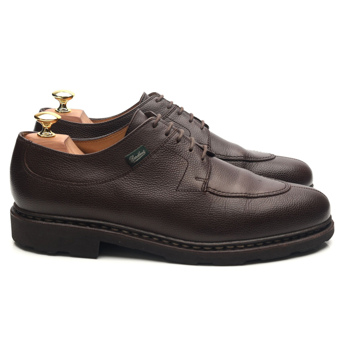 &#39;Avignon&#39; Dark Brown Leather Split Toe Derby UK 8.5