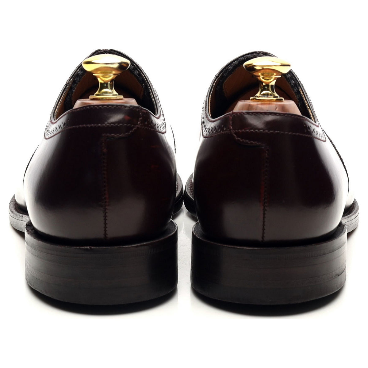 &#39;206&#39; Burgundy Leather Oxford Semi Brogues UK 8