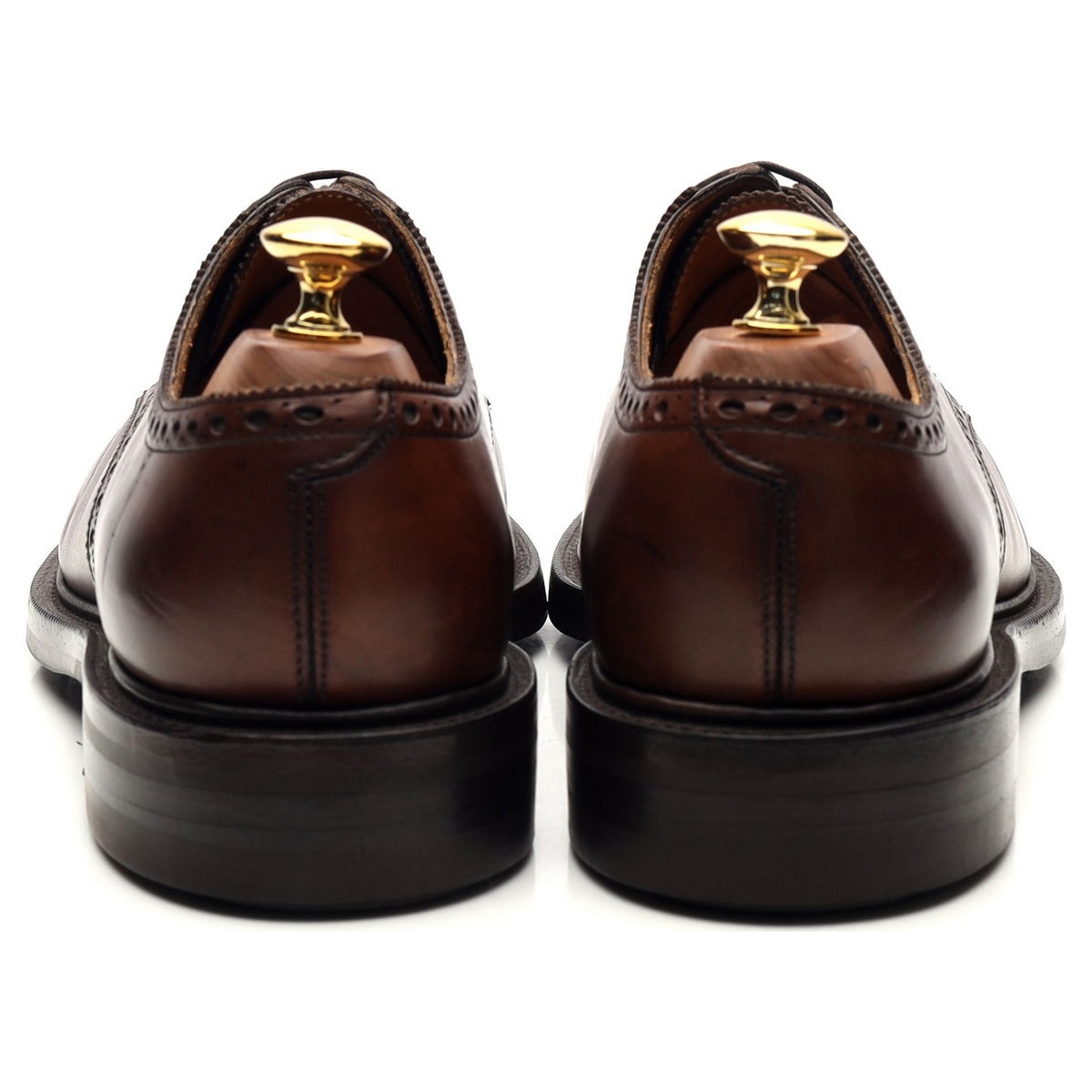 &#39;Cardiff&#39; Brown Leather Derby UK 6.5 F