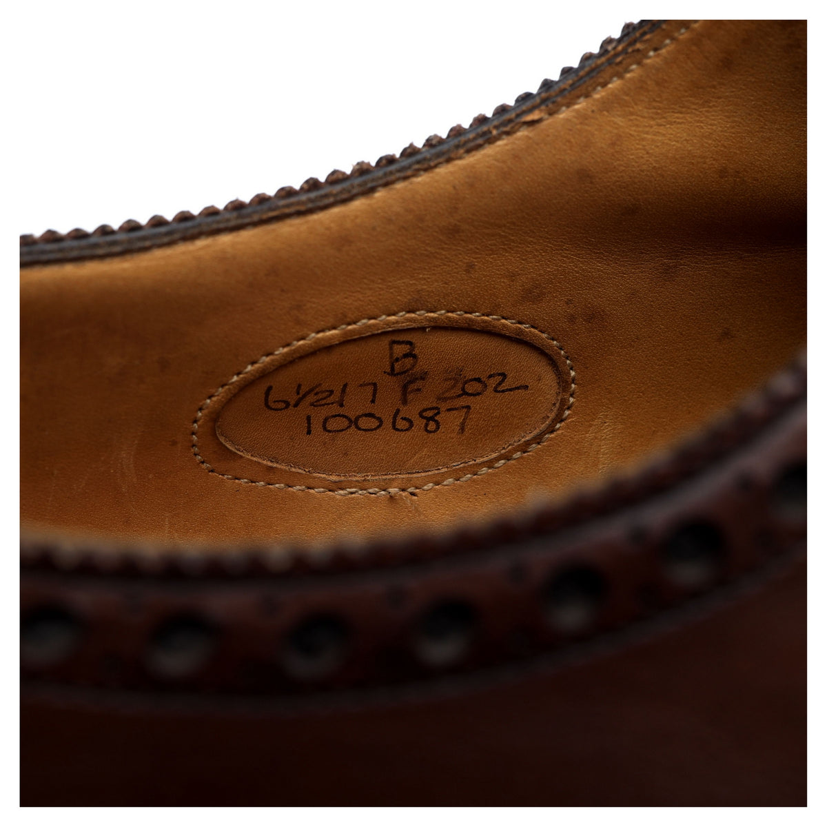 &#39;Cardiff&#39; Brown Leather Derby UK 6.5 F