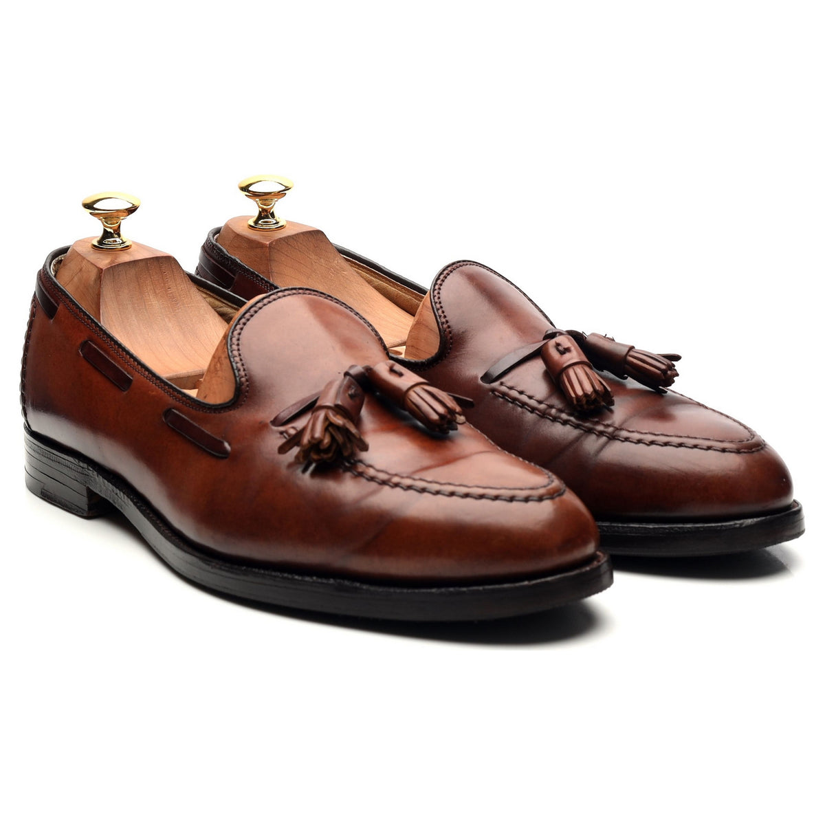 Brooks Brothers Burgundy Cordovan Leather Tassel Loafers UK 9.5 US 10