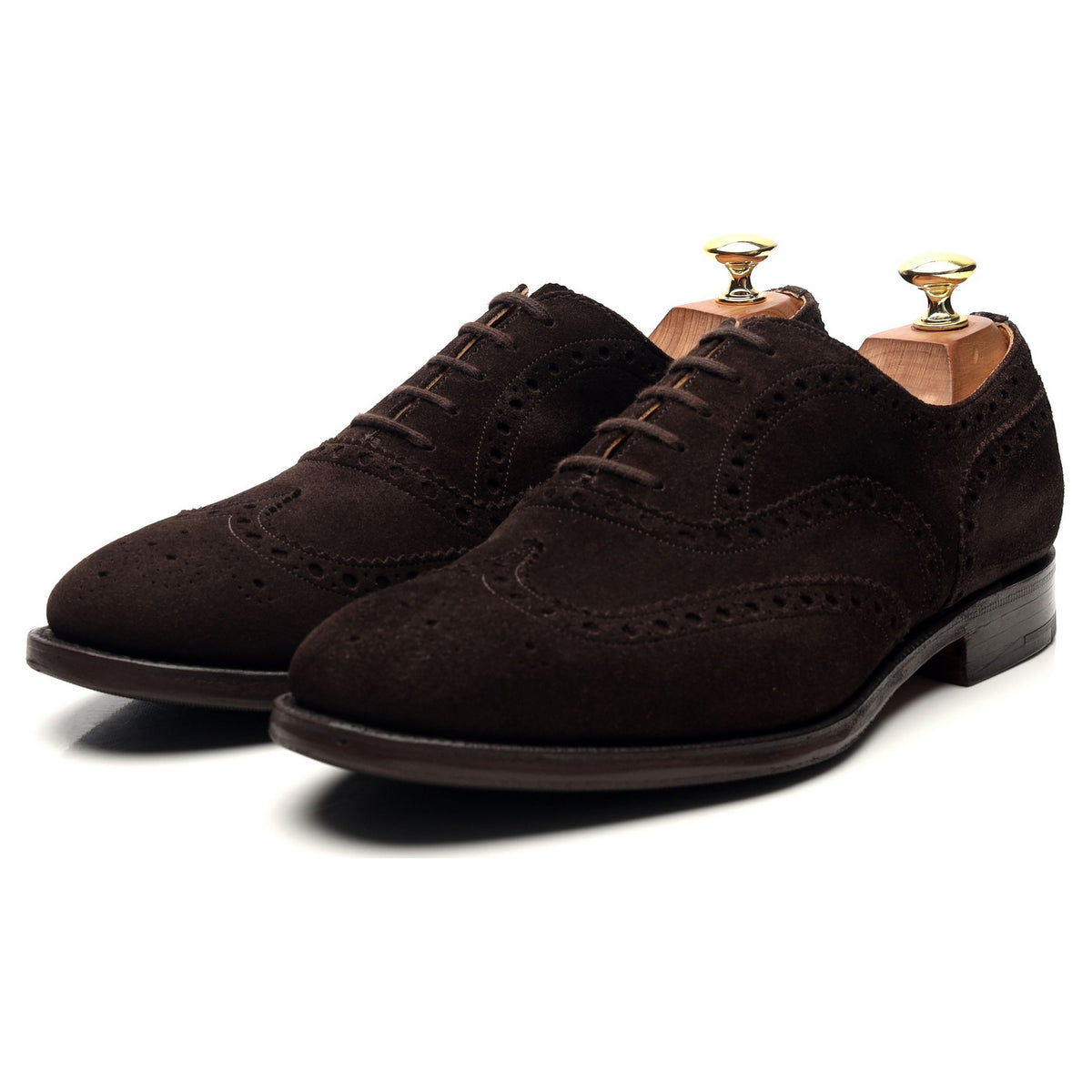 &#39;Brisbane&#39; Dark Brown Suede Oxford Brogues UK 8.5 F