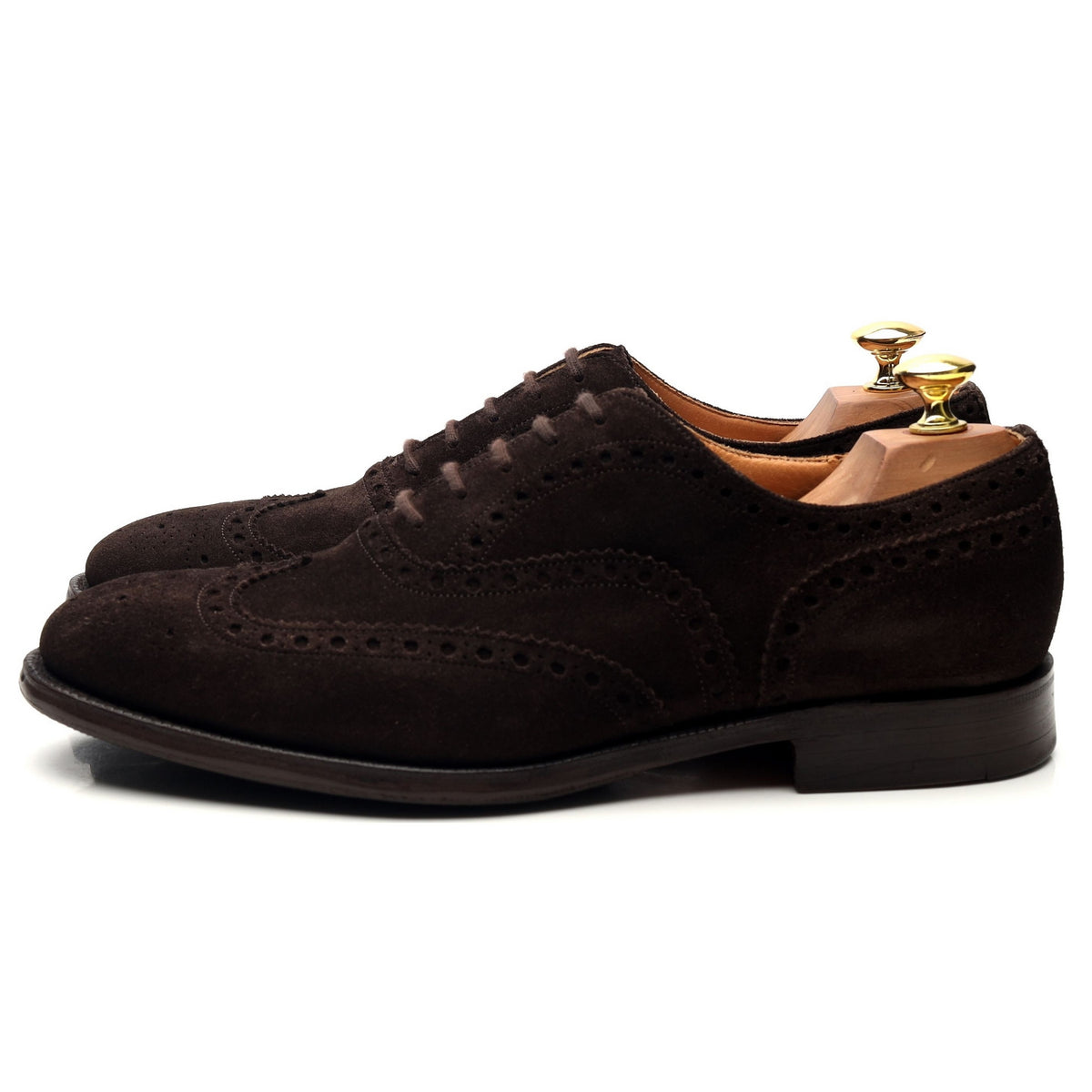 &#39;Brisbane&#39; Dark Brown Suede Oxford Brogues UK 8.5 F