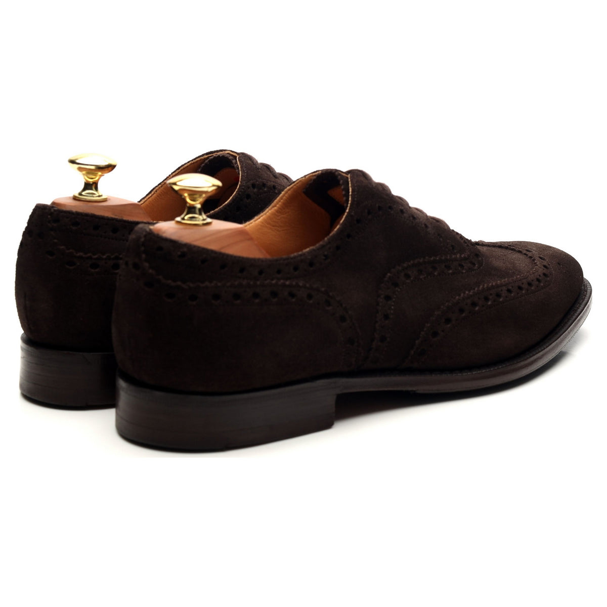 &#39;Brisbane&#39; Dark Brown Suede Oxford Brogues UK 8.5 F