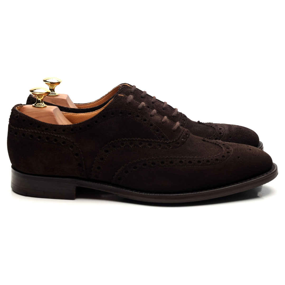 &#39;Brisbane&#39; Dark Brown Suede Oxford Brogues UK 8.5 F