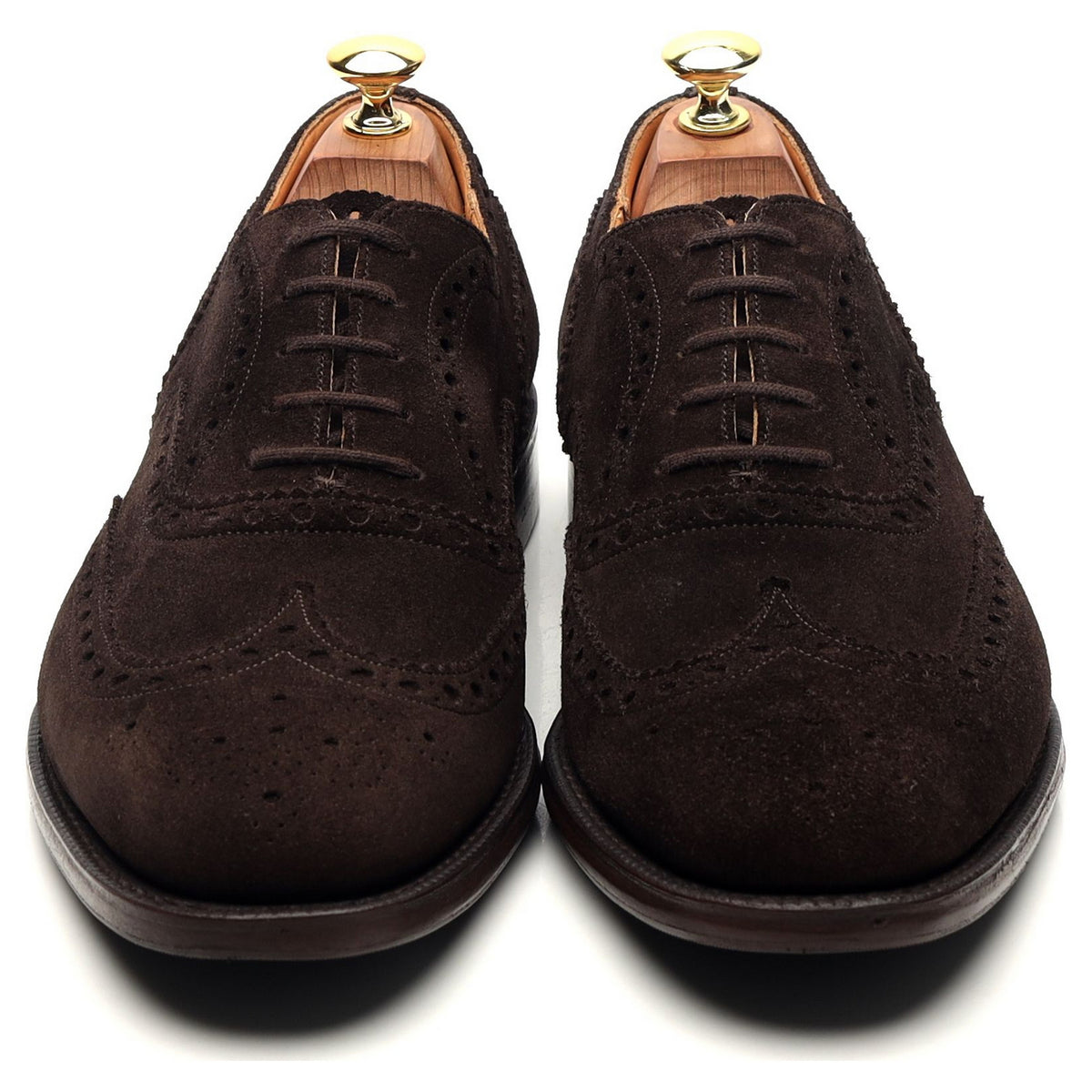 &#39;Brisbane&#39; Dark Brown Suede Oxford Brogues UK 8.5 F