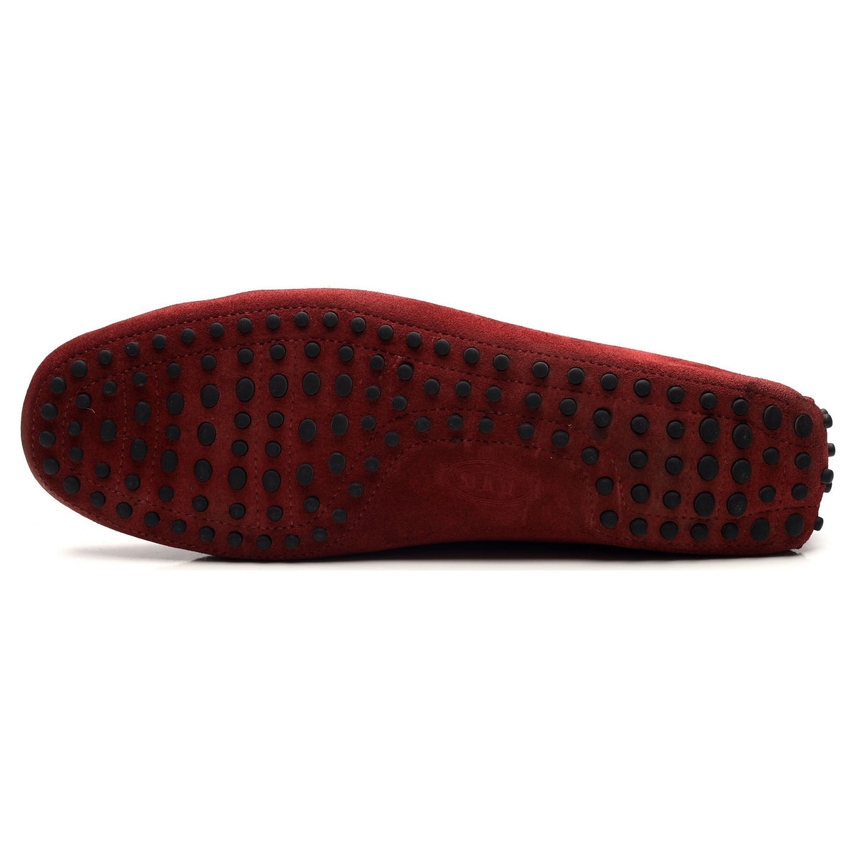 Red Suede Driving Loafers UK 10