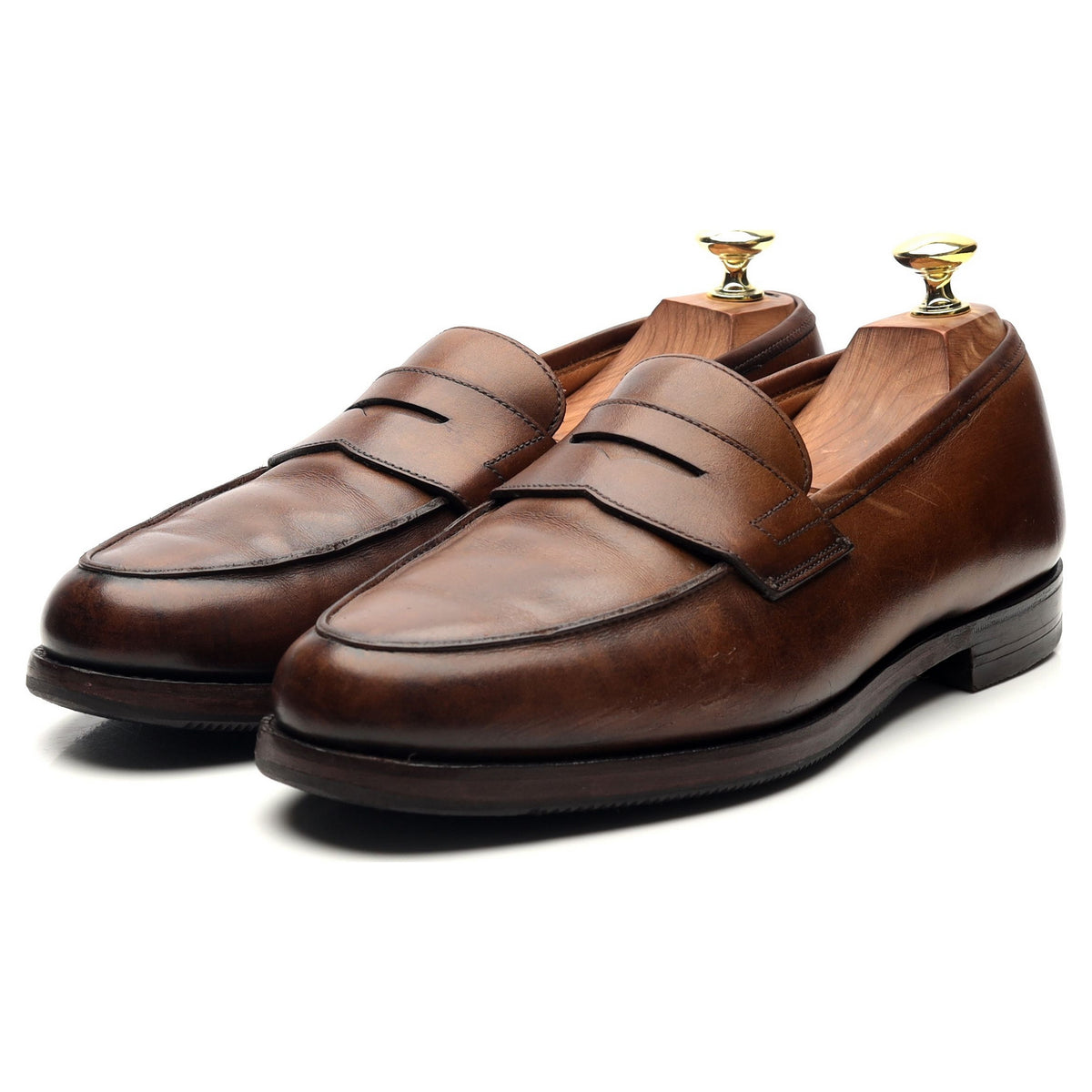 &#39;Grantham 2&#39; Brown Leather Loafers UK 7 E