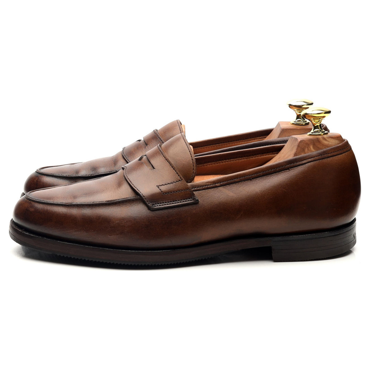 &#39;Grantham 2&#39; Brown Leather Loafers UK 7 E