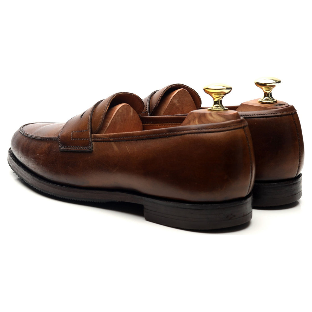 &#39;Grantham 2&#39; Brown Leather Loafers UK 7 E