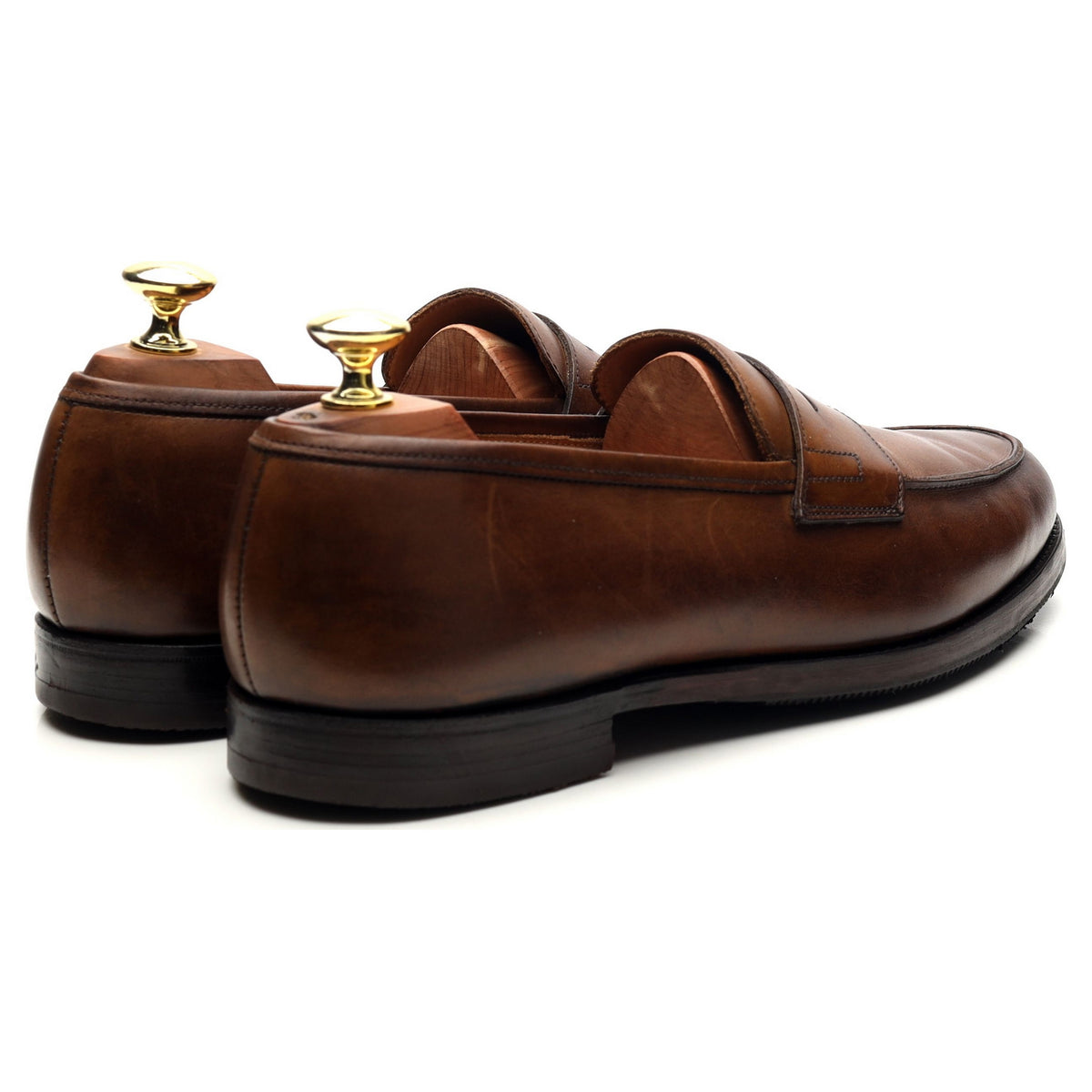 &#39;Grantham 2&#39; Brown Leather Loafers UK 7 E