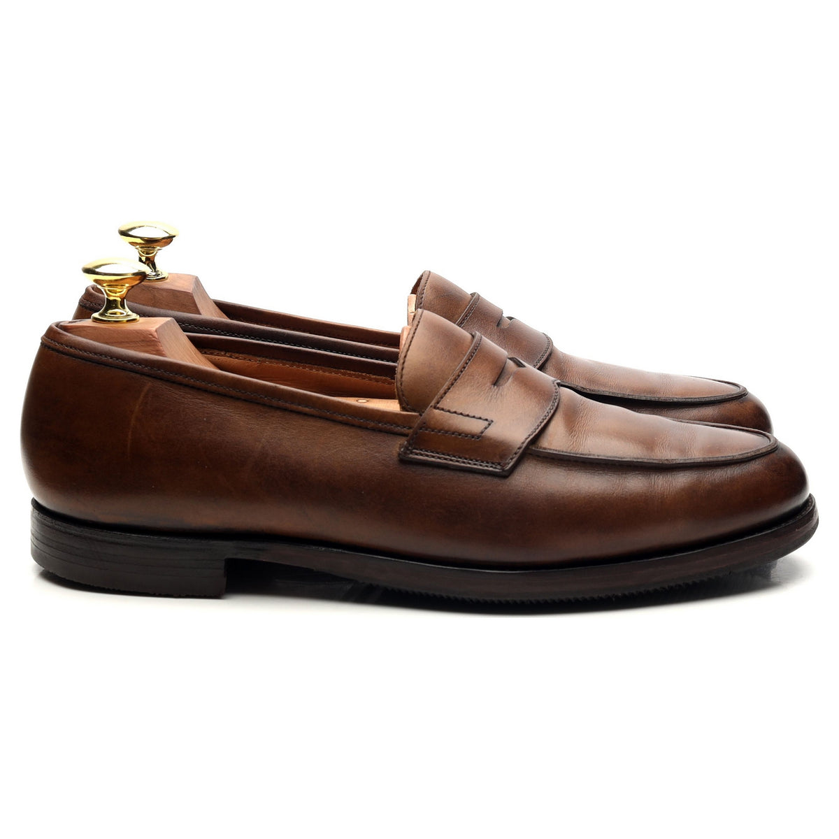 &#39;Grantham 2&#39; Brown Leather Loafers UK 7 E