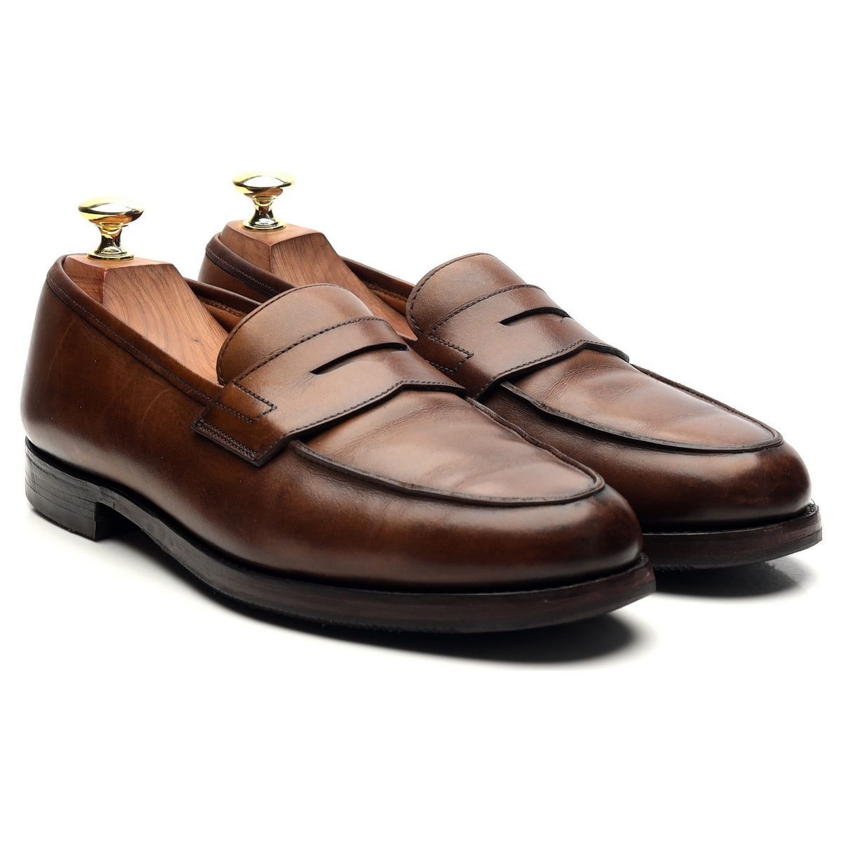 &#39;Grantham 2&#39; Brown Leather Loafers UK 7 E