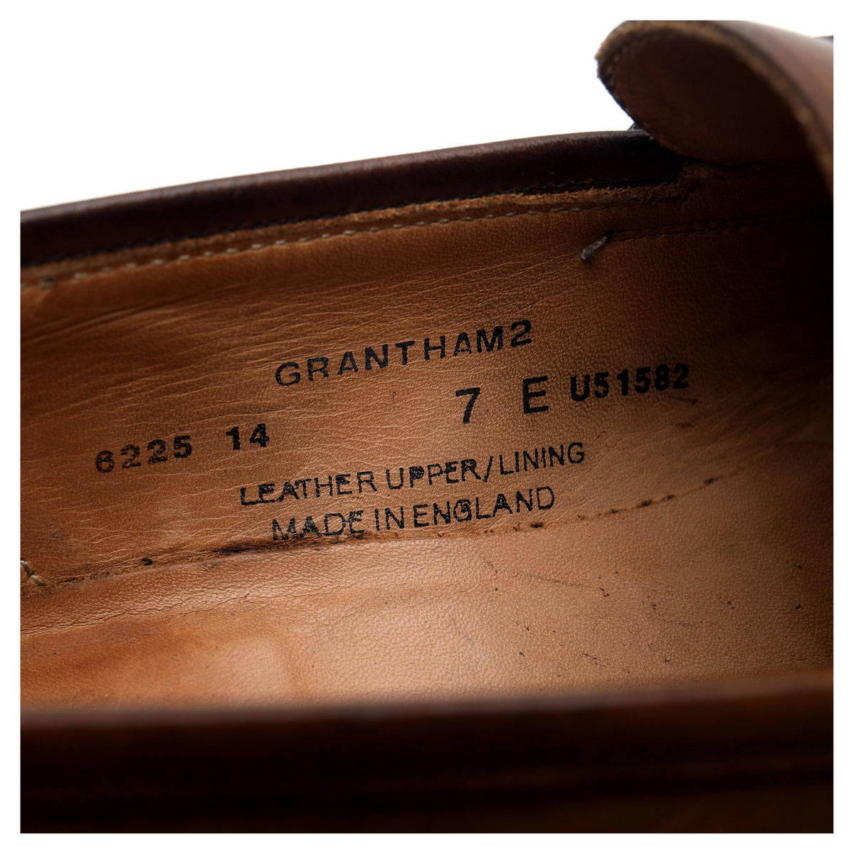 &#39;Grantham 2&#39; Brown Leather Loafers UK 7 E