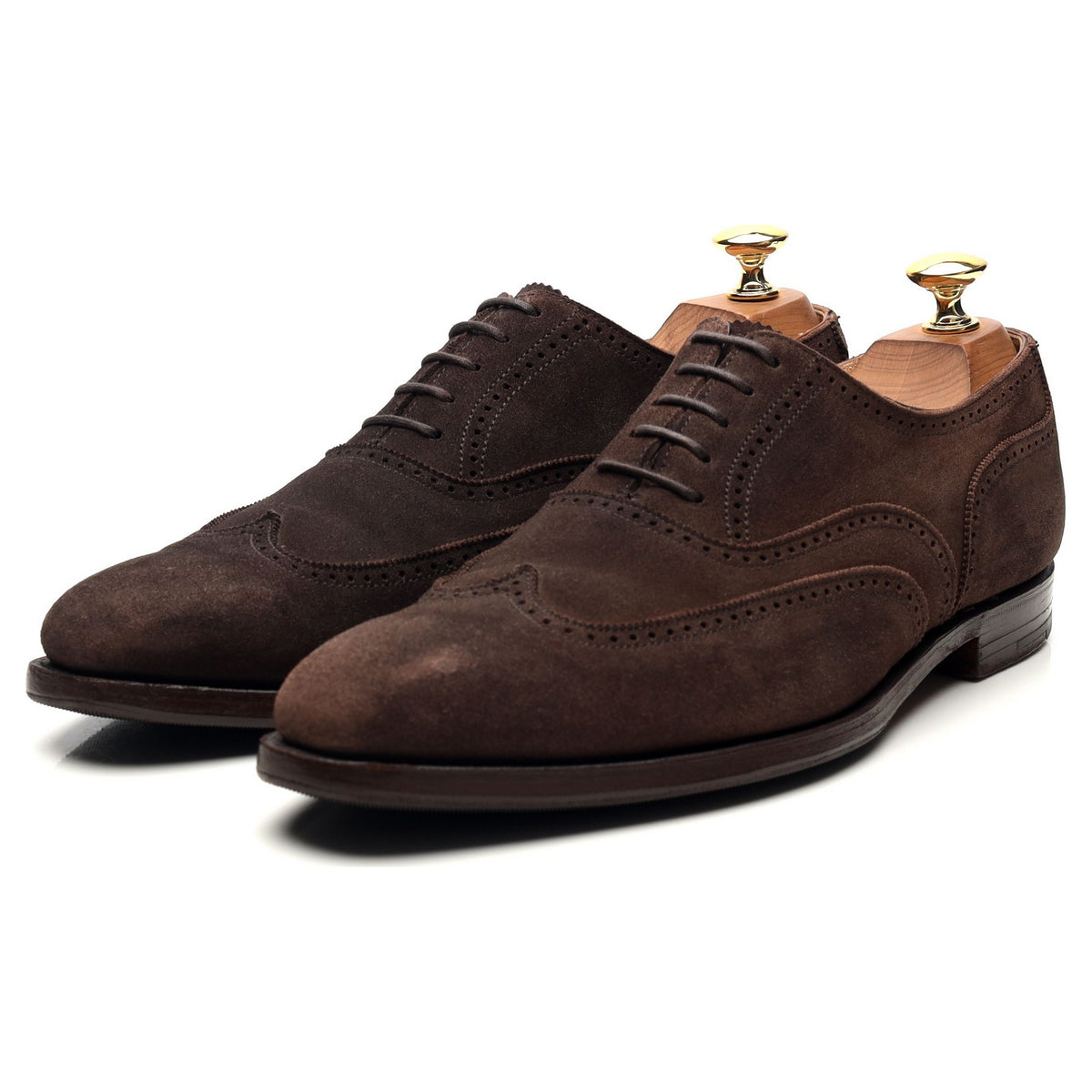 &#39;Drummond&#39; Dark Brown Suede Oxford Brogues UK 6 E