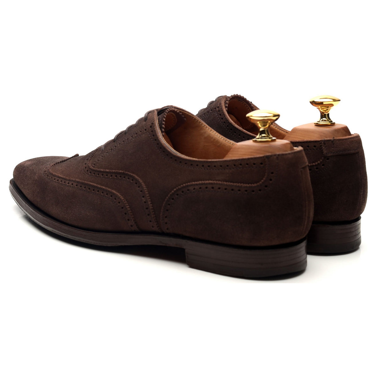 &#39;Drummond&#39; Dark Brown Suede Oxford Brogues UK 6 E