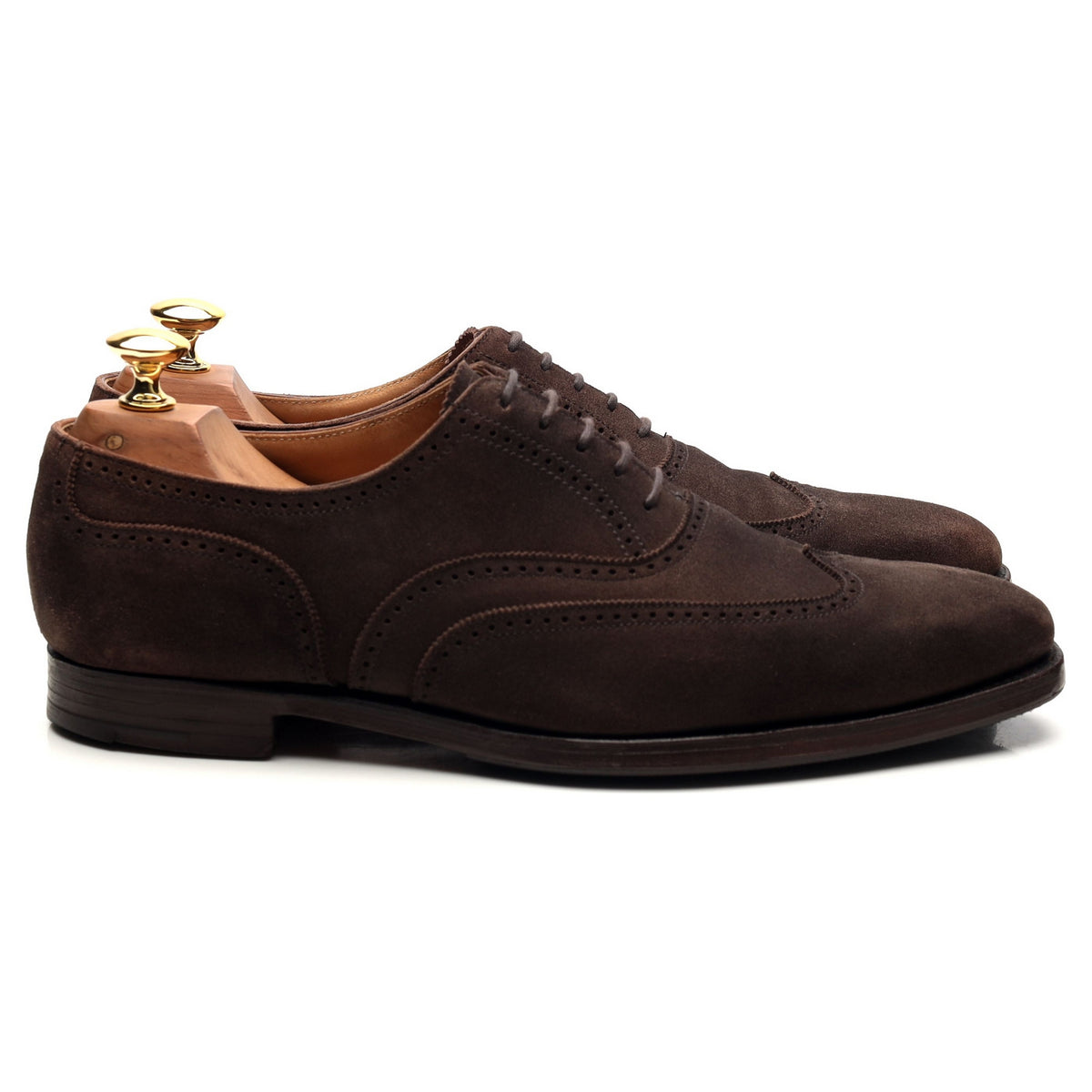 &#39;Drummond&#39; Dark Brown Suede Oxford Brogues UK 6 E