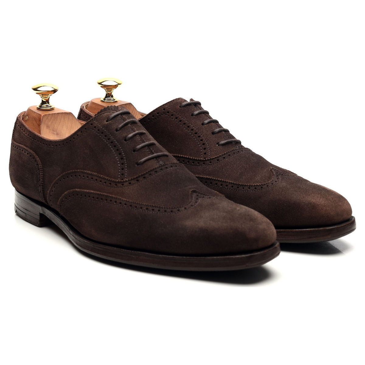 &#39;Drummond&#39; Dark Brown Suede Oxford Brogues UK 6 E