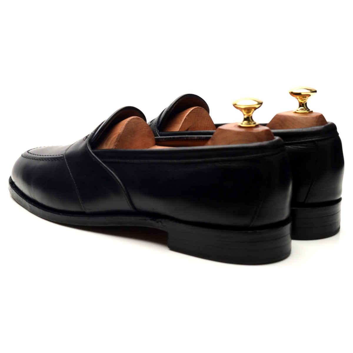 New &amp; Lingwood Black Leather Loafers UK 9.5 EX