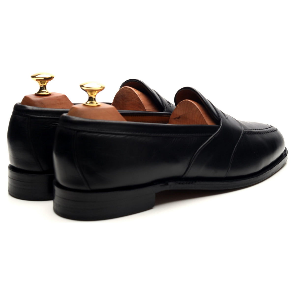 New &amp; Lingwood Black Leather Loafers UK 9.5 EX