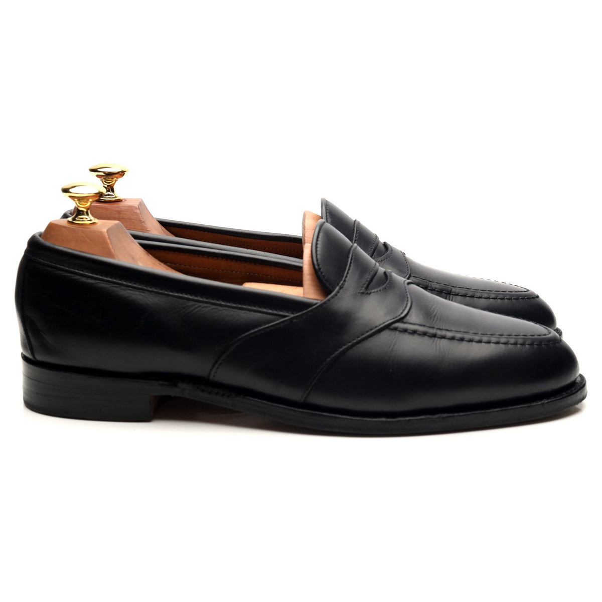 New &amp; Lingwood Black Leather Loafers UK 9.5 EX